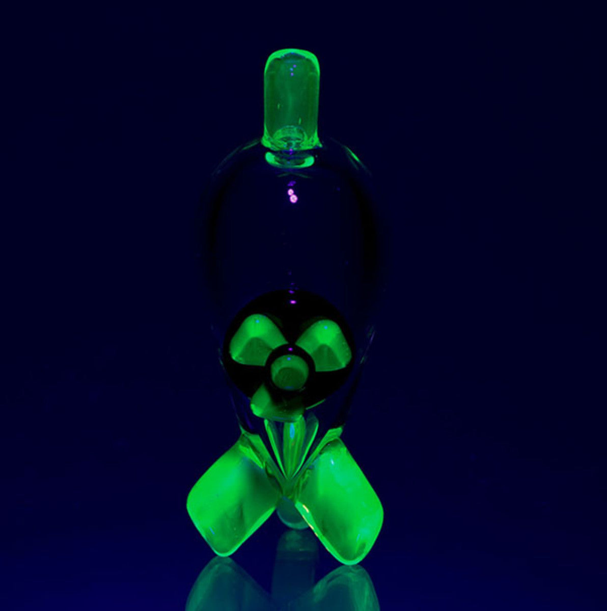 empire glassworks radioactive bomb bubble carb cap glow in dark