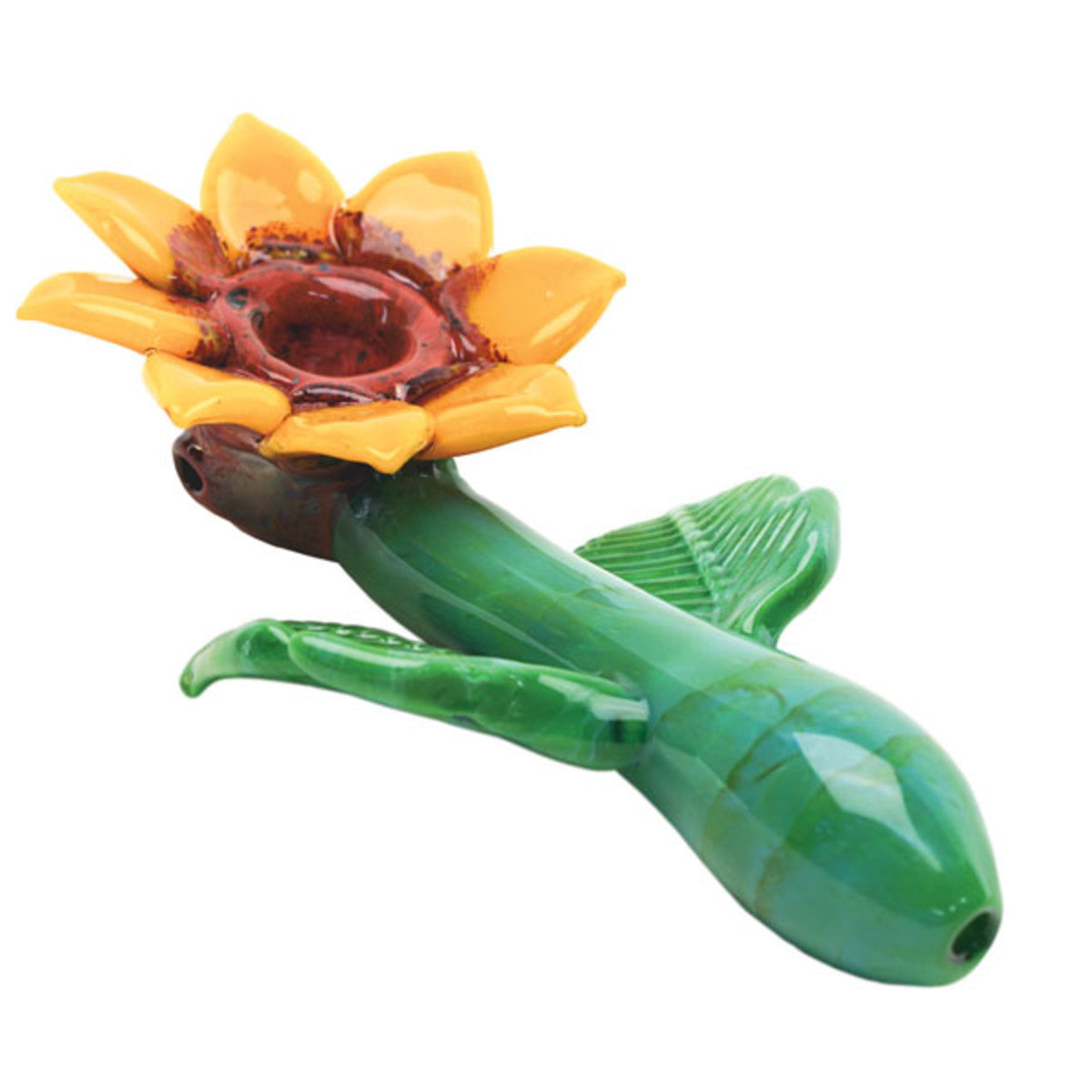 empire glassworks sunflower hand pipe american glass