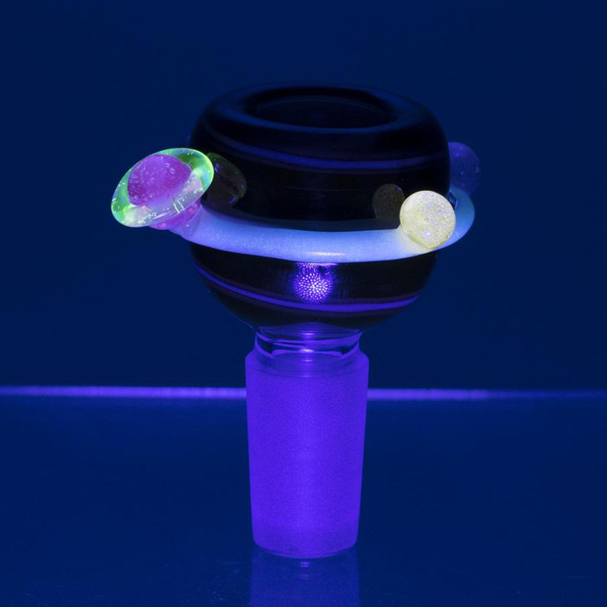 empire glassworks uv reactive glass galactic bowl piece 14mm