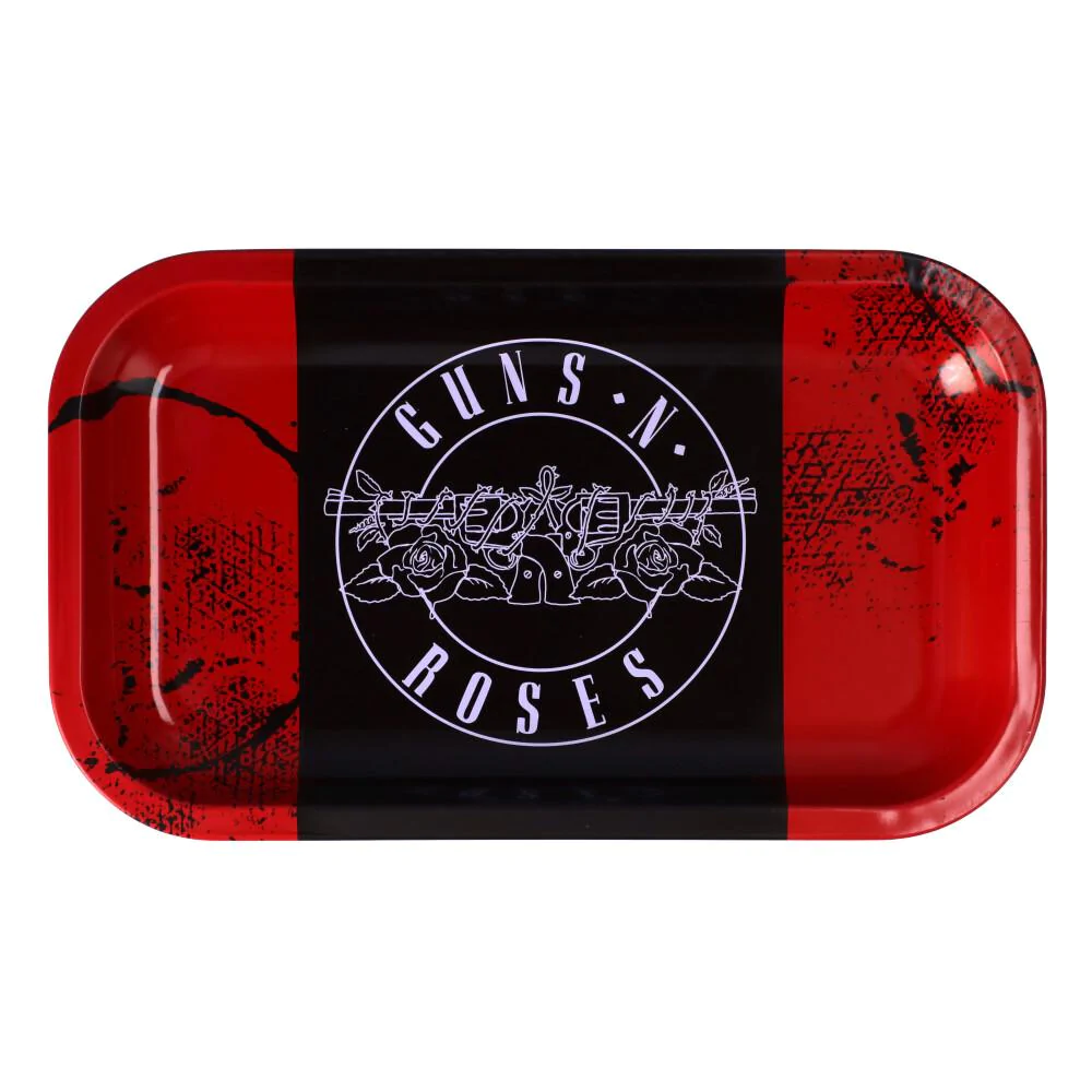famous brandz guns n roses rolling tray double pistols medium