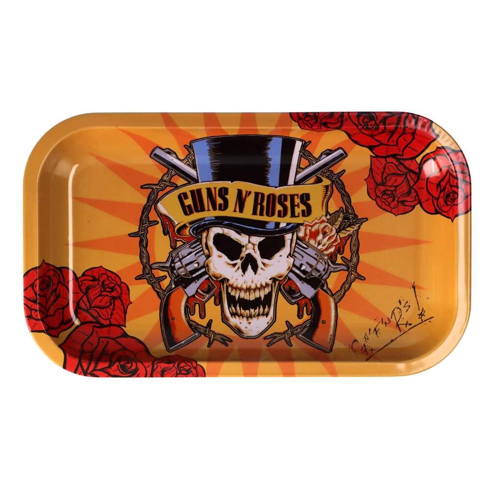 famous brandz gun n roses rolling tray medium