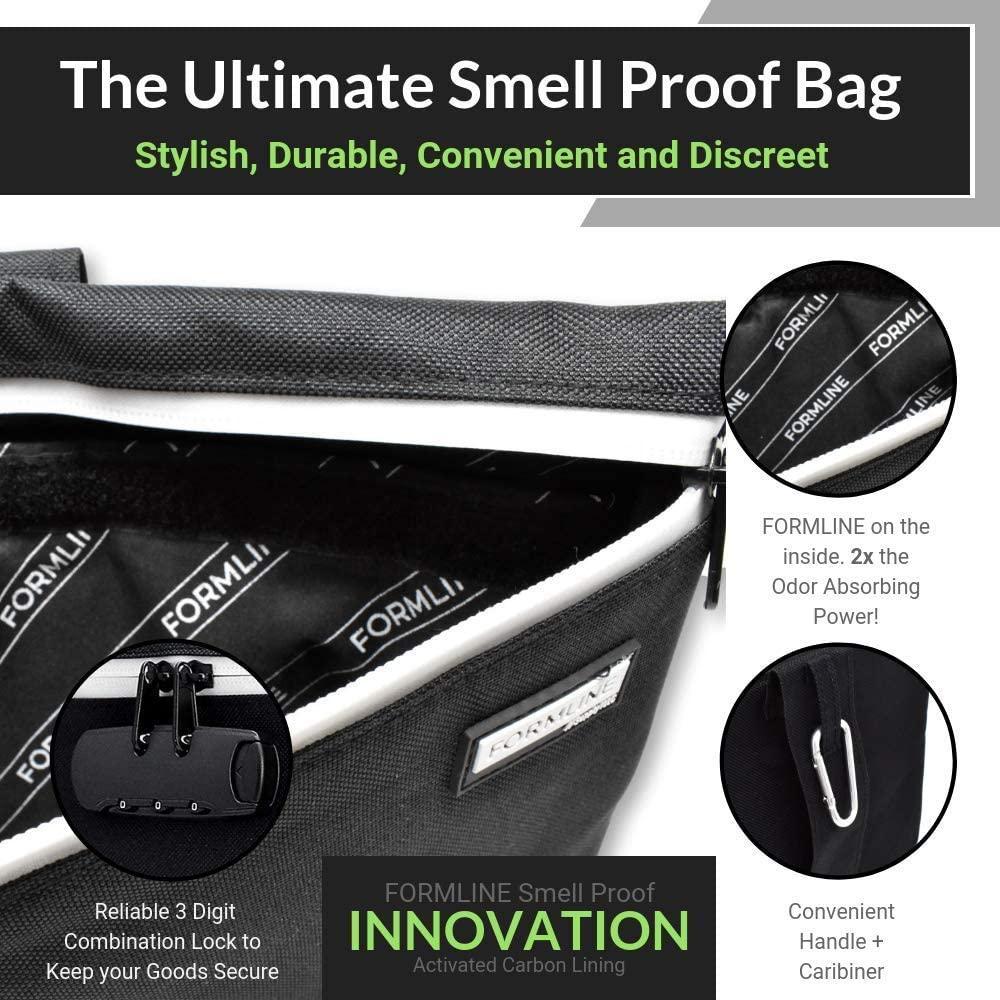 Formline Smell Proof Bag with Combination Lock (12" x 9")
