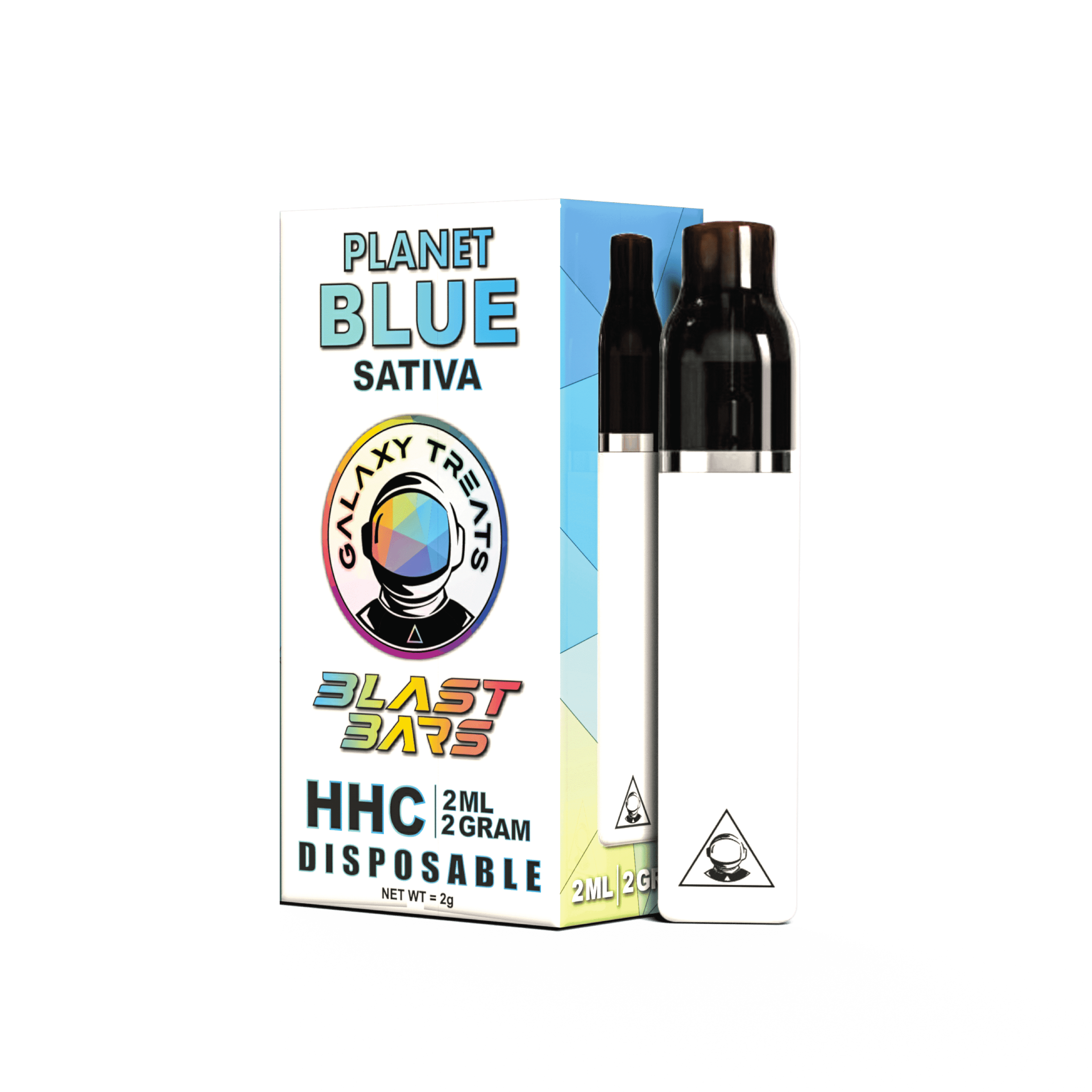 galaxy treats planet blue hhc disposable vape sativa 2 gram