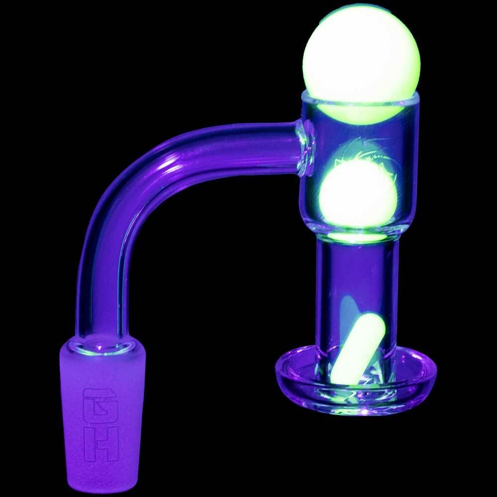 glasshouse quartz banger 14mm male terp pearls glow dark