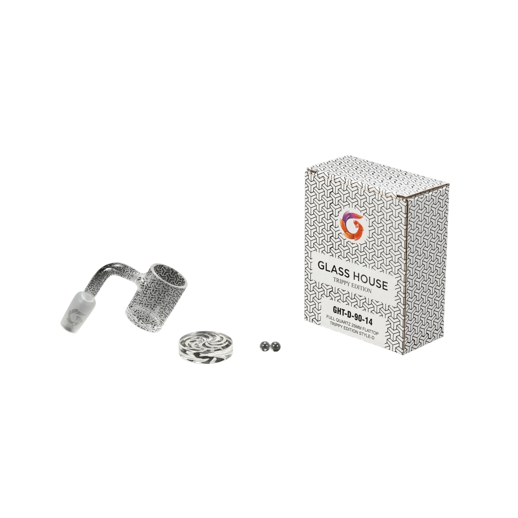 Glasshouse Trippy Edition 25mm Flat Top Quartz Banger - Style-D