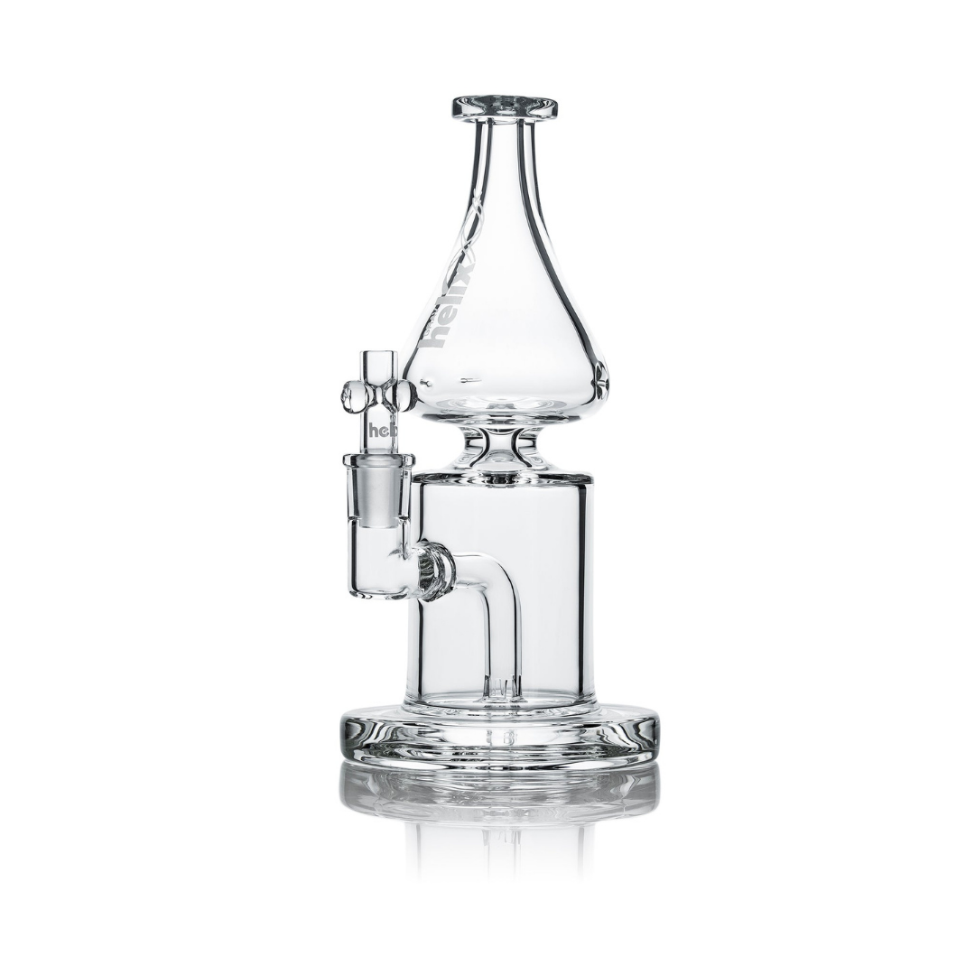 grav helix straight base glass water pipe