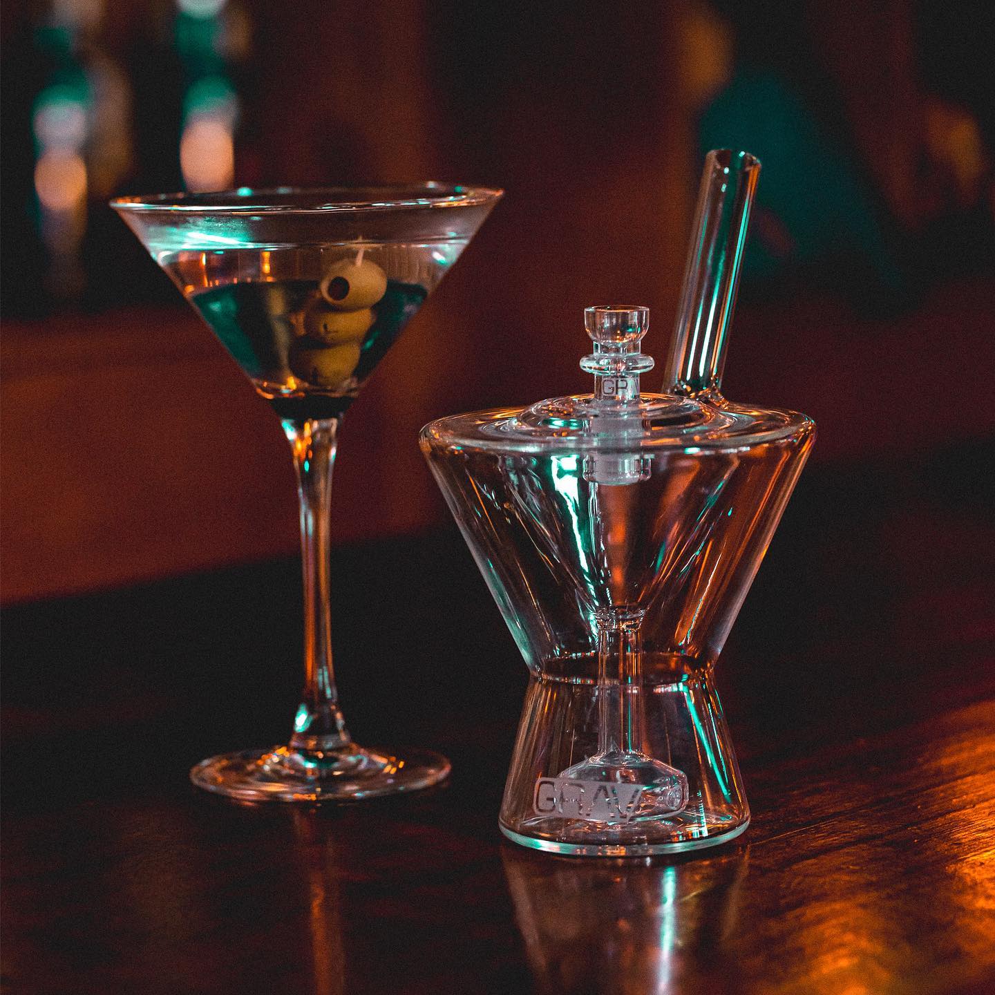 GRAV Martini Glass Water Pipe Bong
