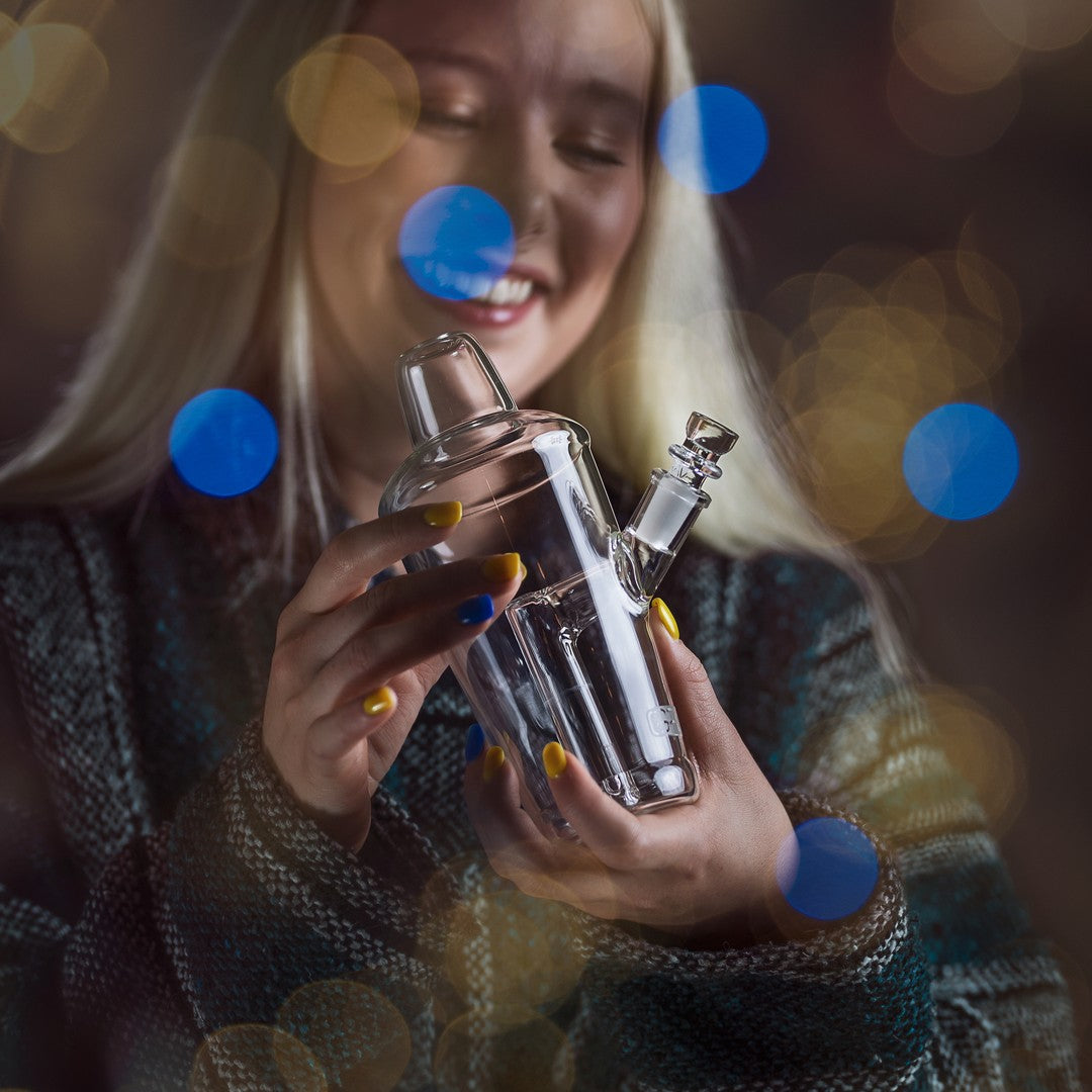 grav martini shaker glass water pipe bubbler lifestyle