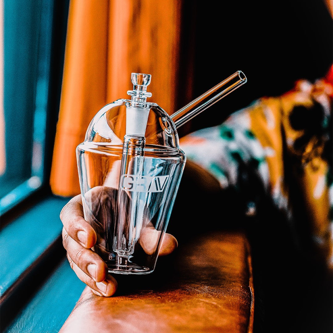 grav slush cup glass bubbler water pipe