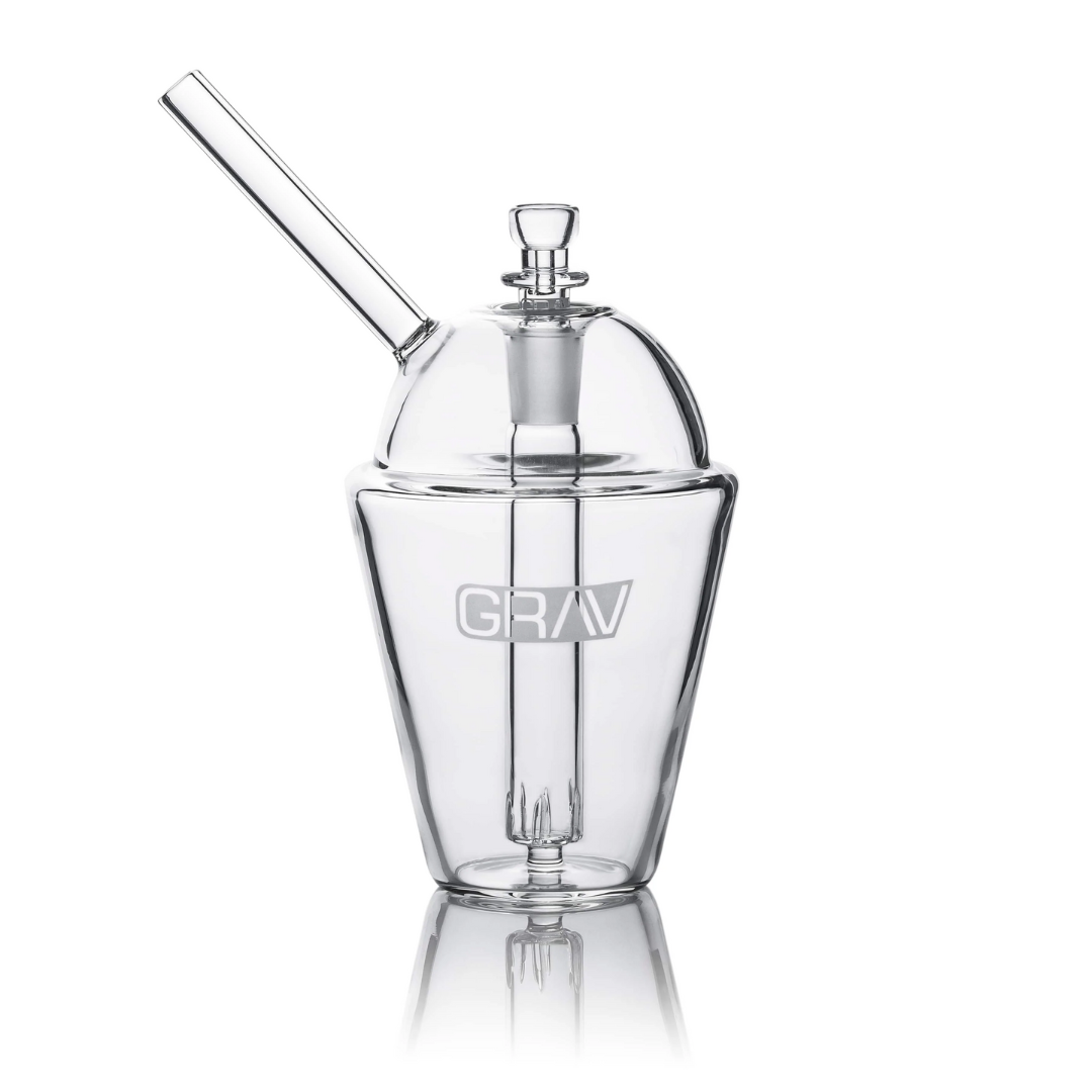 grav slush cup glass water pipe bong clear
