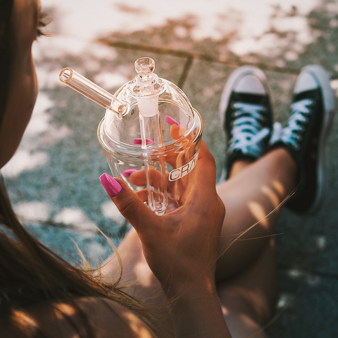 grav slush cup glass water pipe bubbler bong