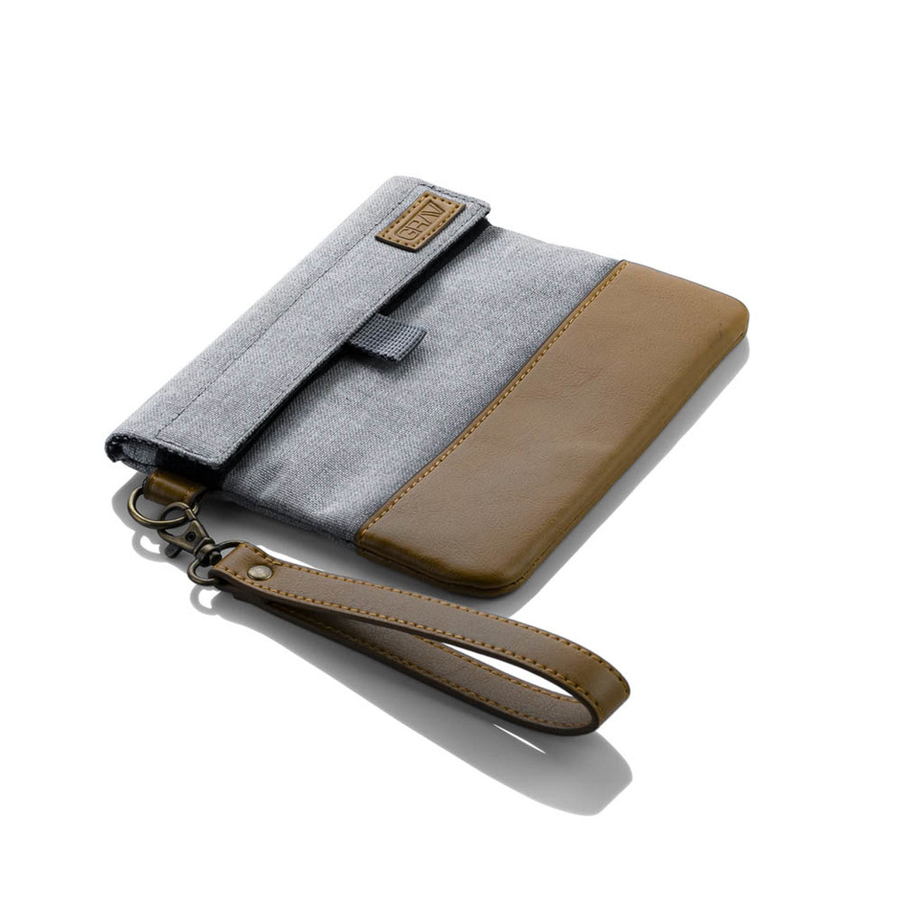 grav smell proof pouch leather brown