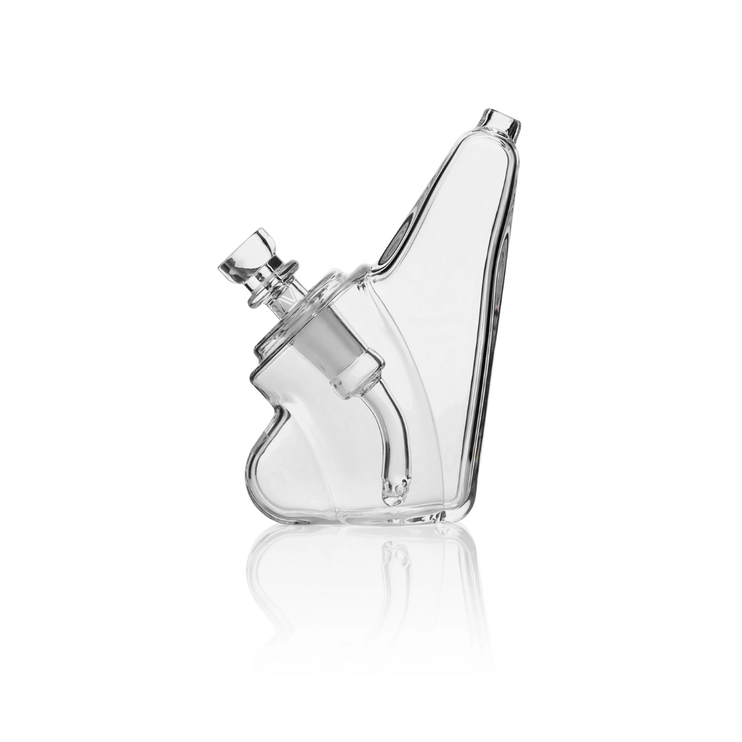 grav wedge glass bubbler water pipe clear