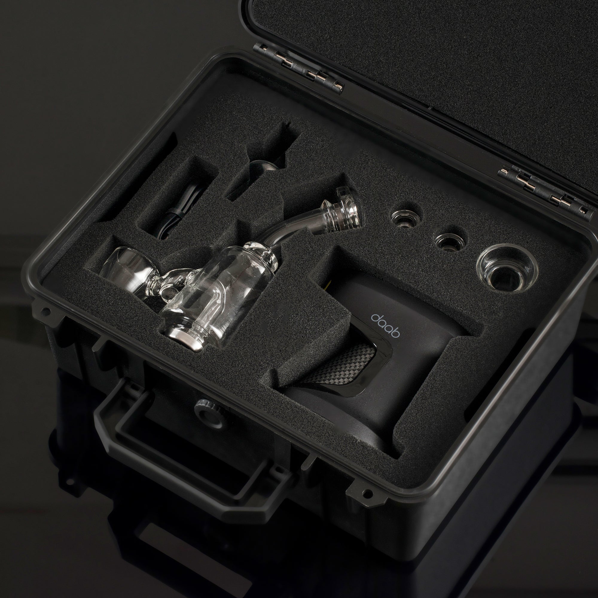 ispire daab electronic dab rig black inside case