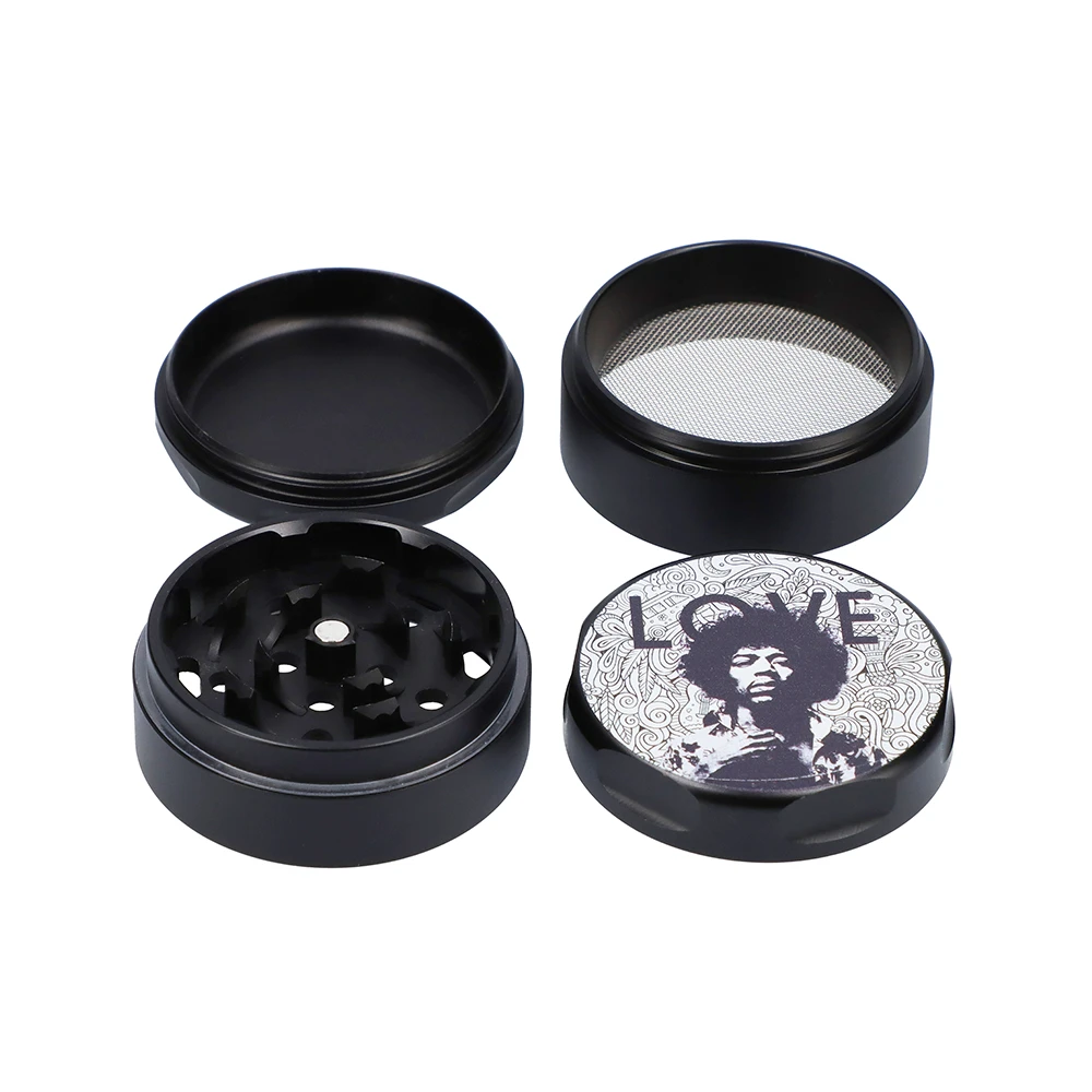 jimi love 4 piece grinder black