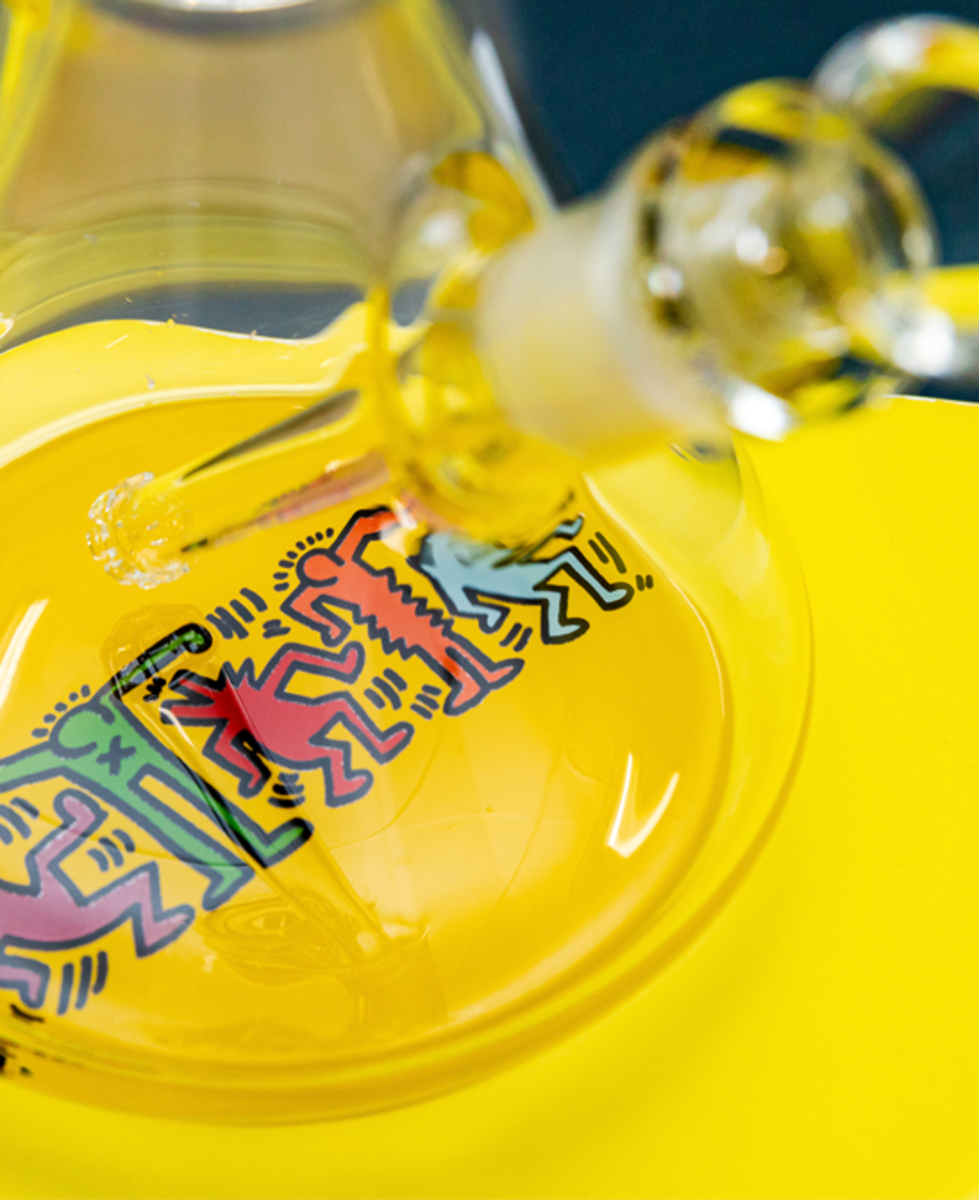 keith haring bong yellow