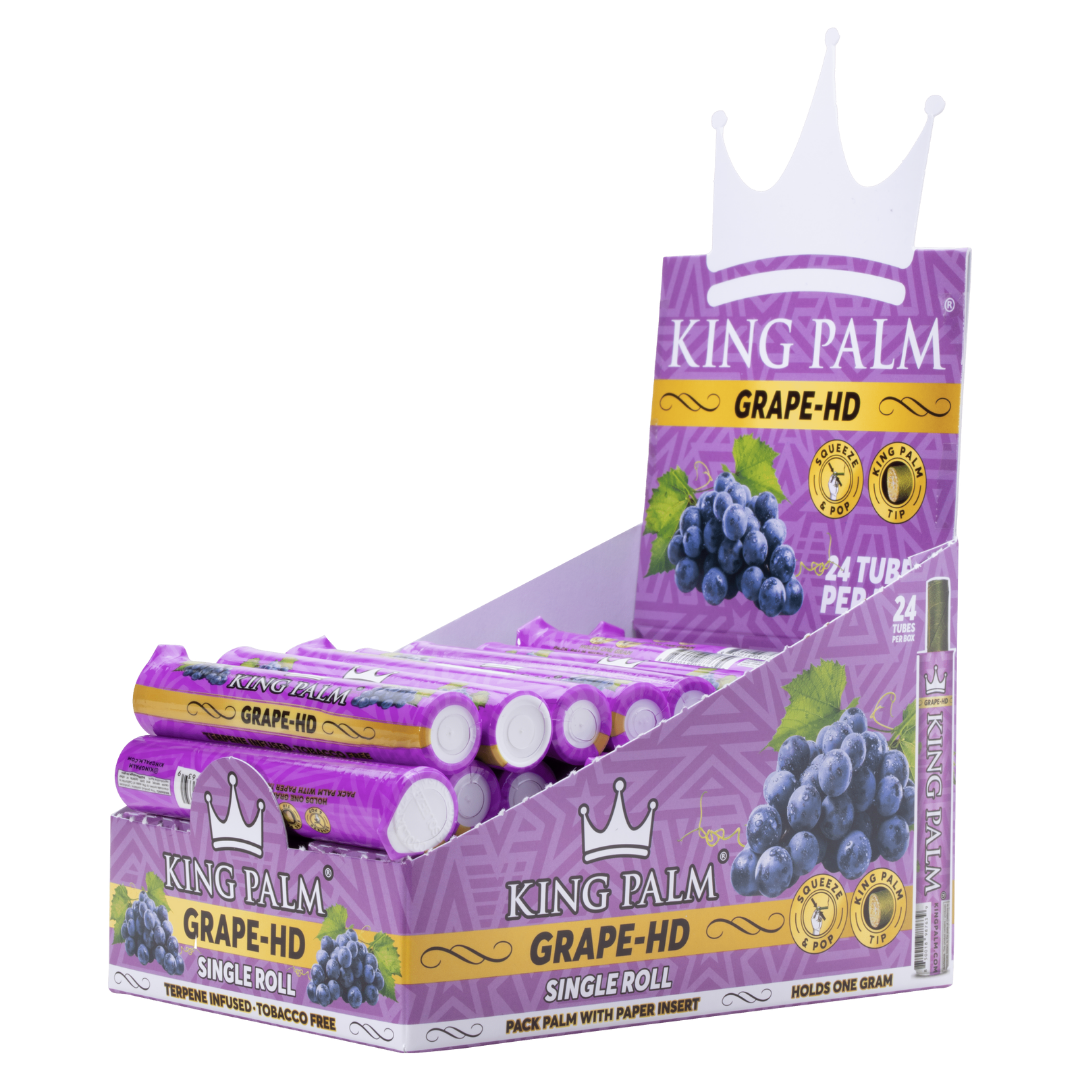 king palm grape hd mini roll wholesale display box
