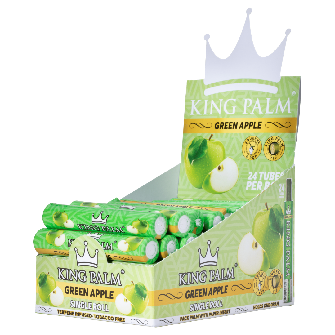 king palm green apple mini roll wholesale display box