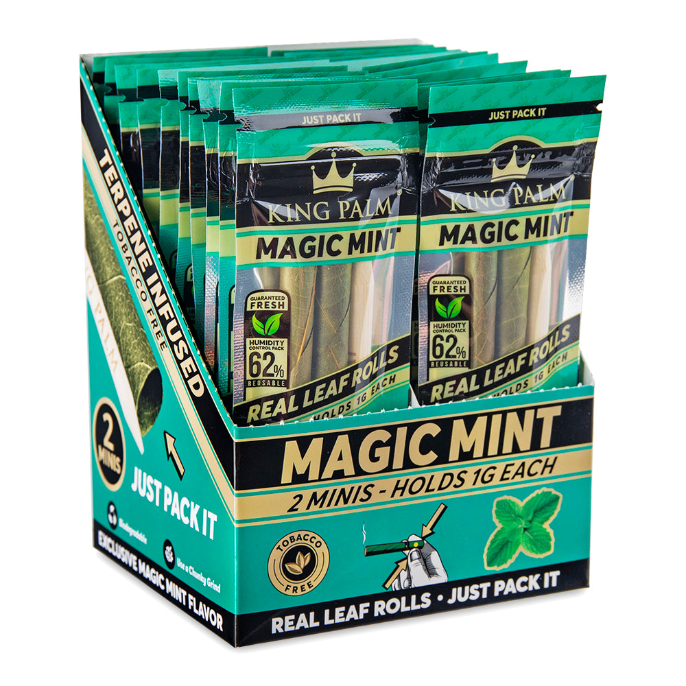 king palm leaf cones magic mint mini box