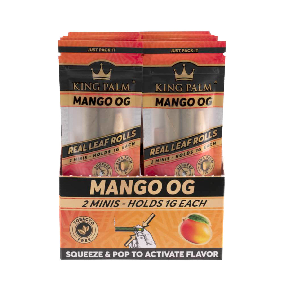 king palm leaf cones mini mango og box