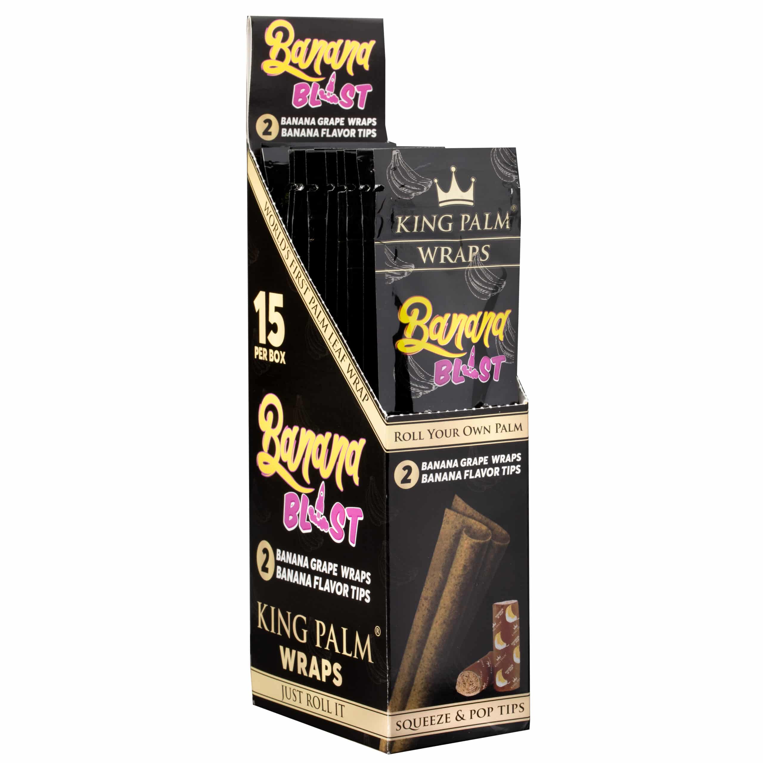 King Palm Wraps & Flavor Tips Banana Blast Box