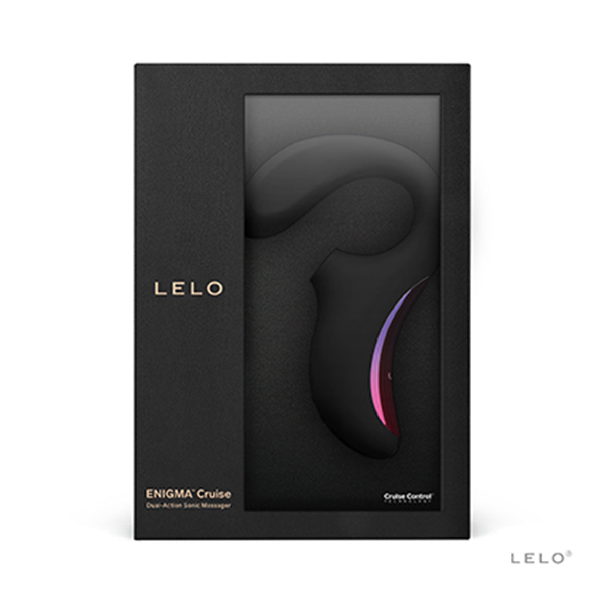 LELO Enigma Cruise Dual Stimulation Sonic Massager Black Box