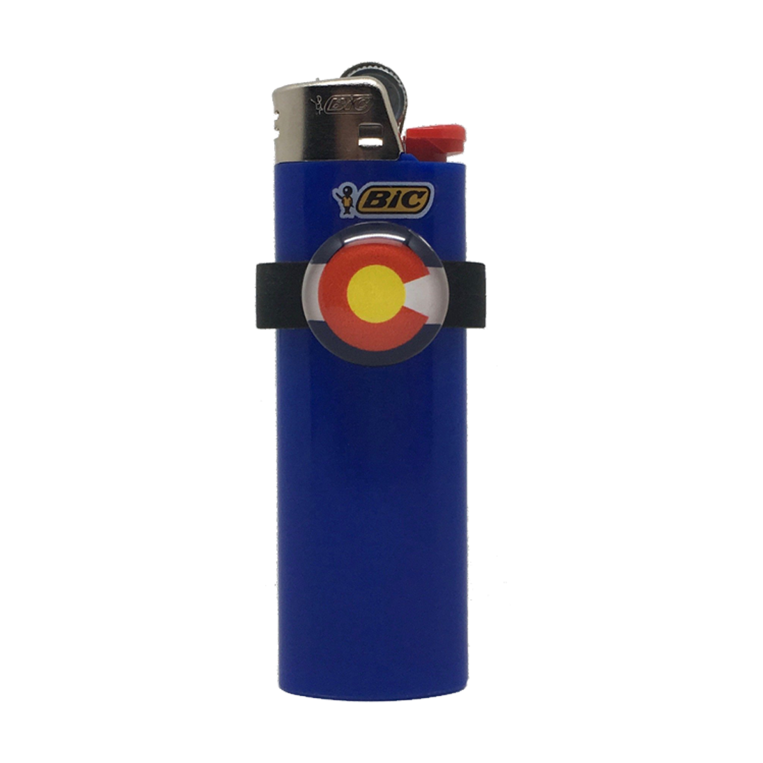 lighter charms colorado flag design bic