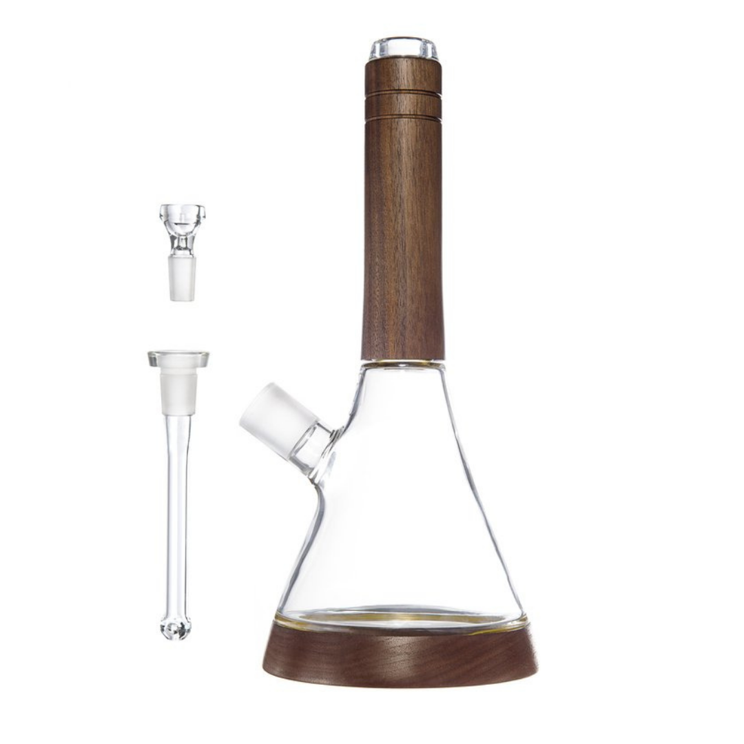 marley natural black walnut glass water pipe downstem bowl