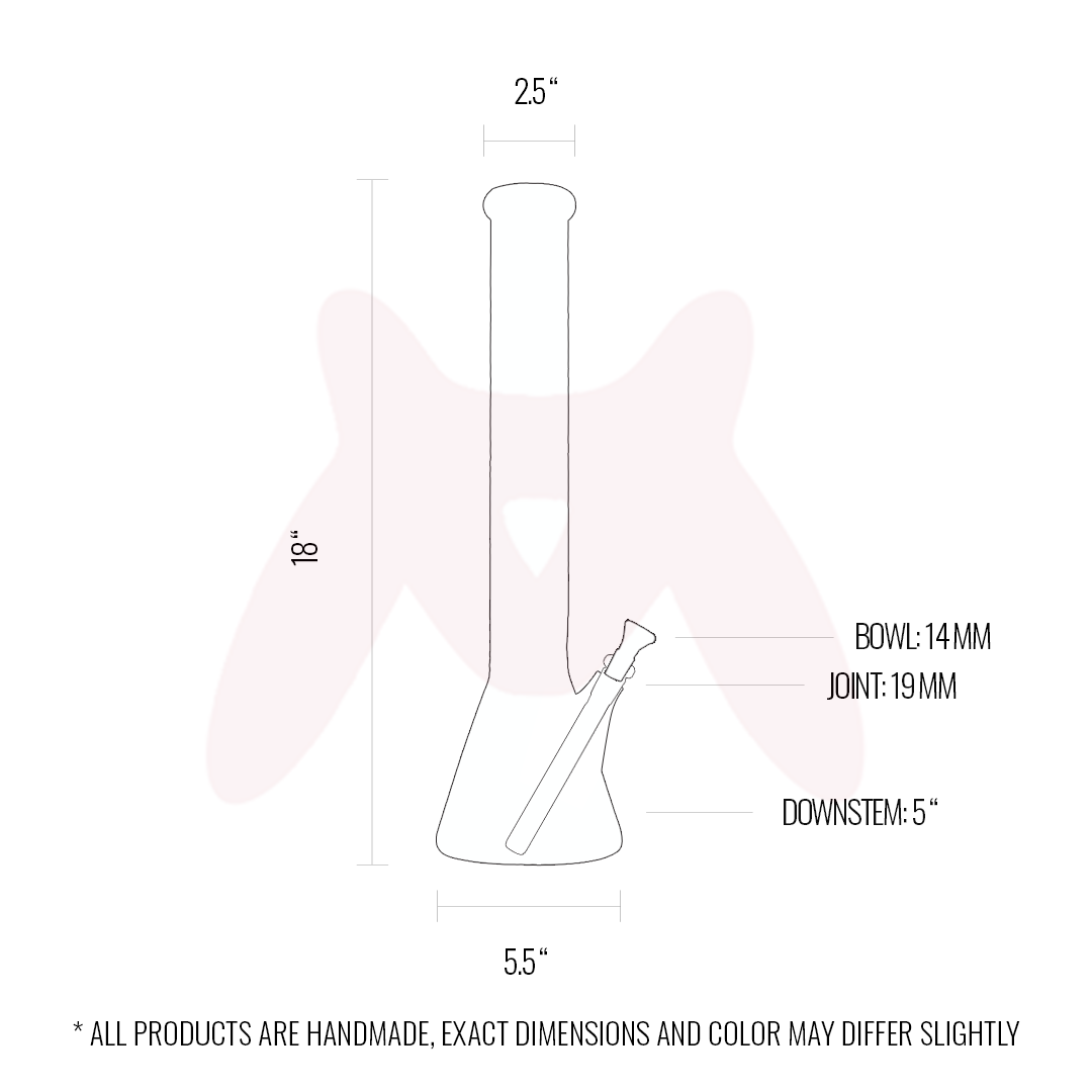MAV 18" Classic Beaker Bong