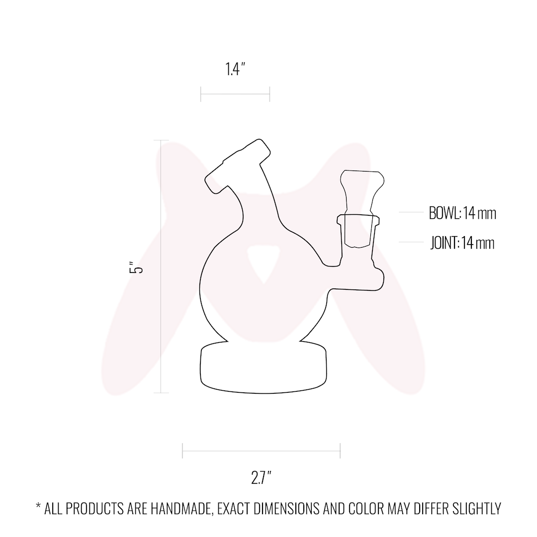 mav glass vintage bulb mini dab rig 5 inch