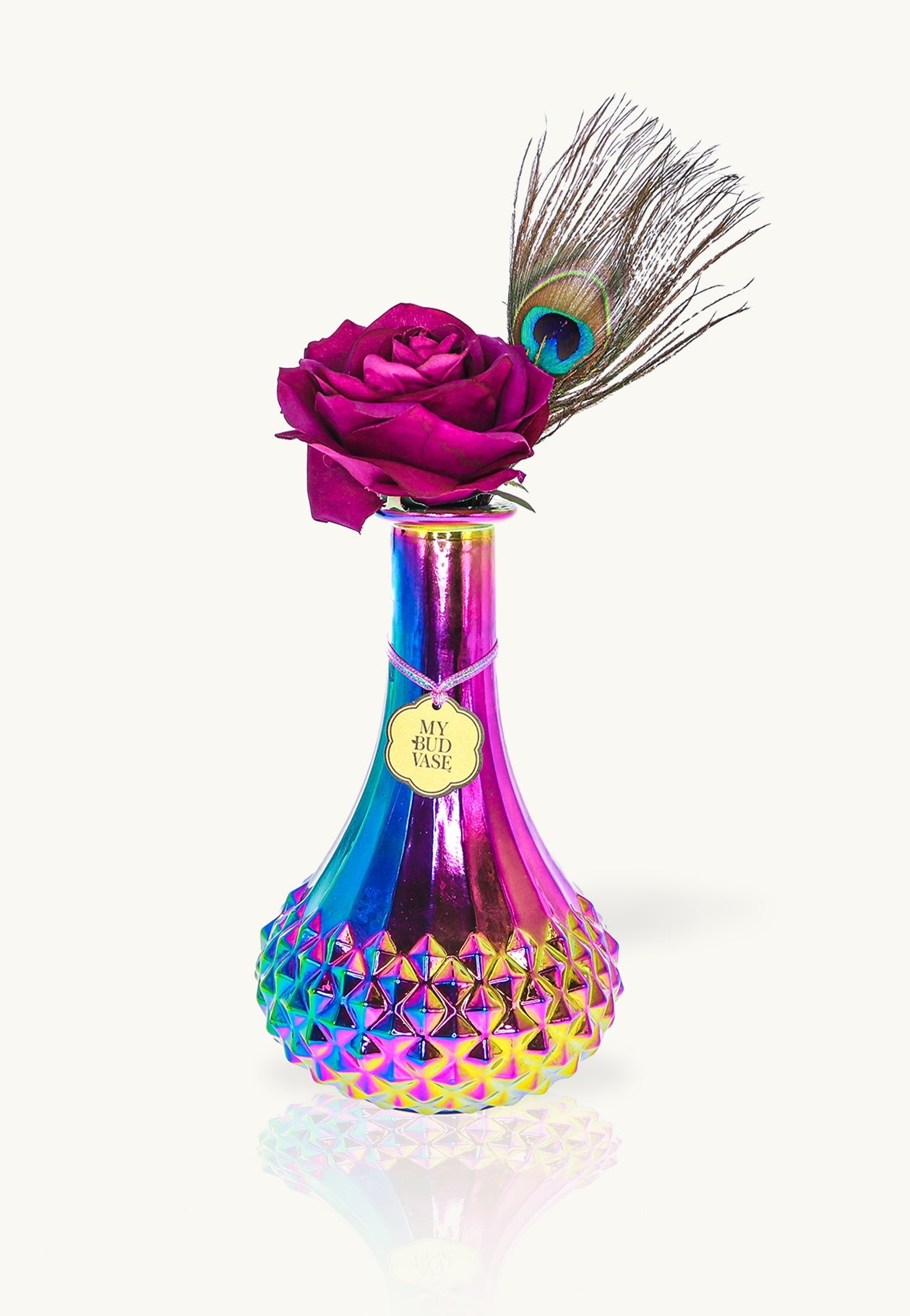 my bud vase aurora peacock vase water pipe iridescent