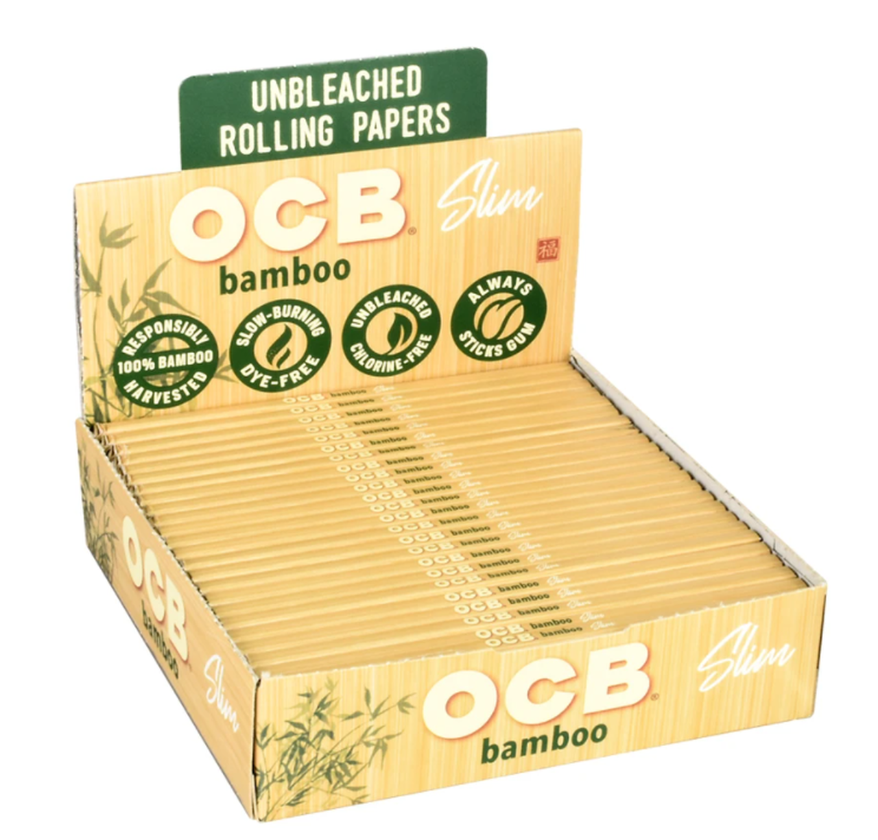 ocb bamboo rolling papers king size slim box