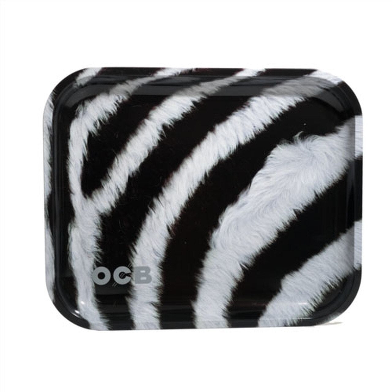 ocb rolling tray zebra large metal