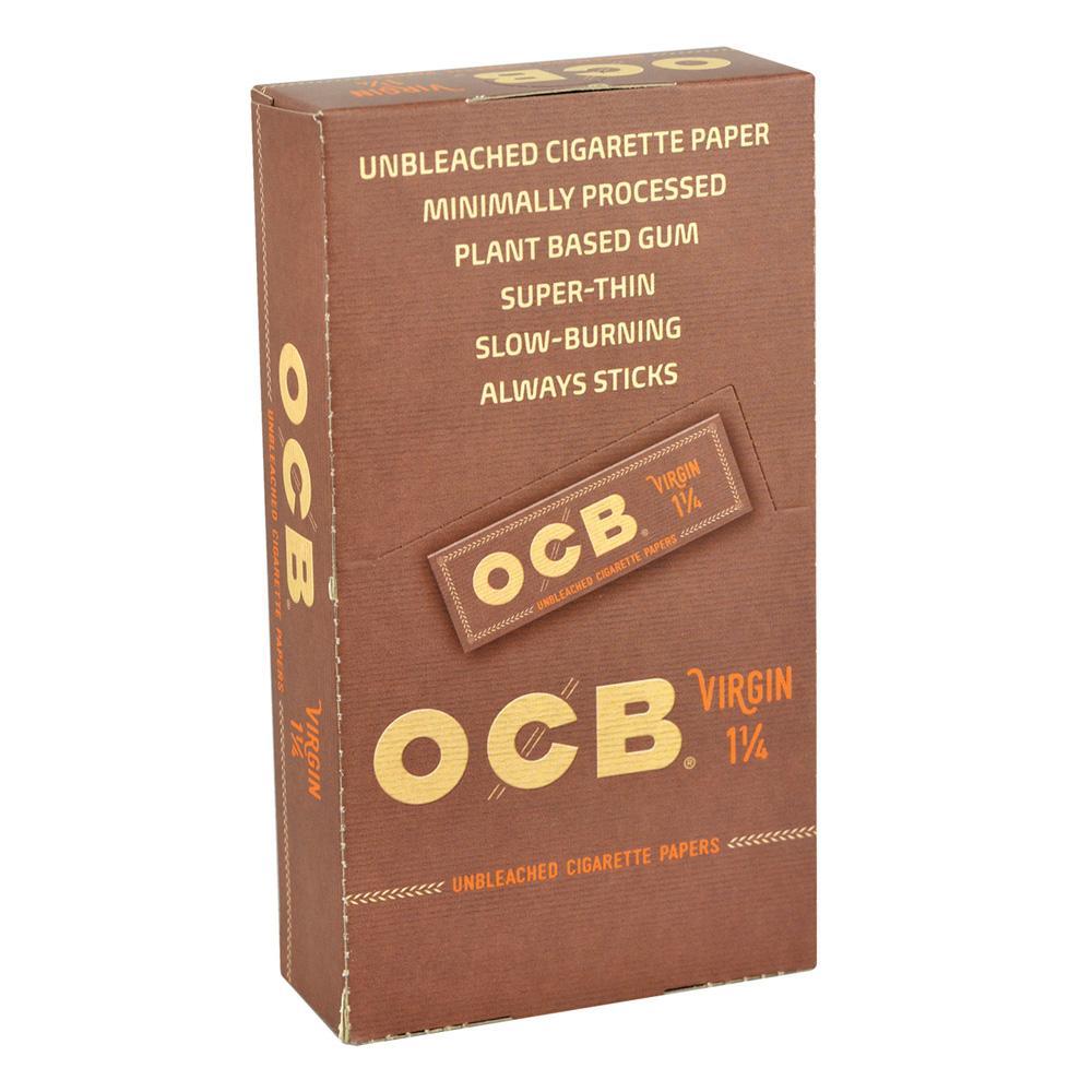 ocb virgin rolling papers unbleached box