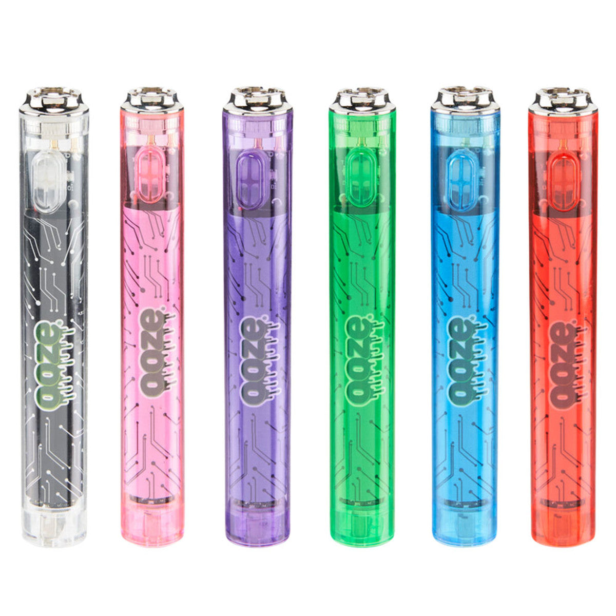 Ooze Slim Clear Series 510 Vape Battery - BOOM Headshop Ooze Slim Clear Series 510 Vape Battery - BOOM Headshop