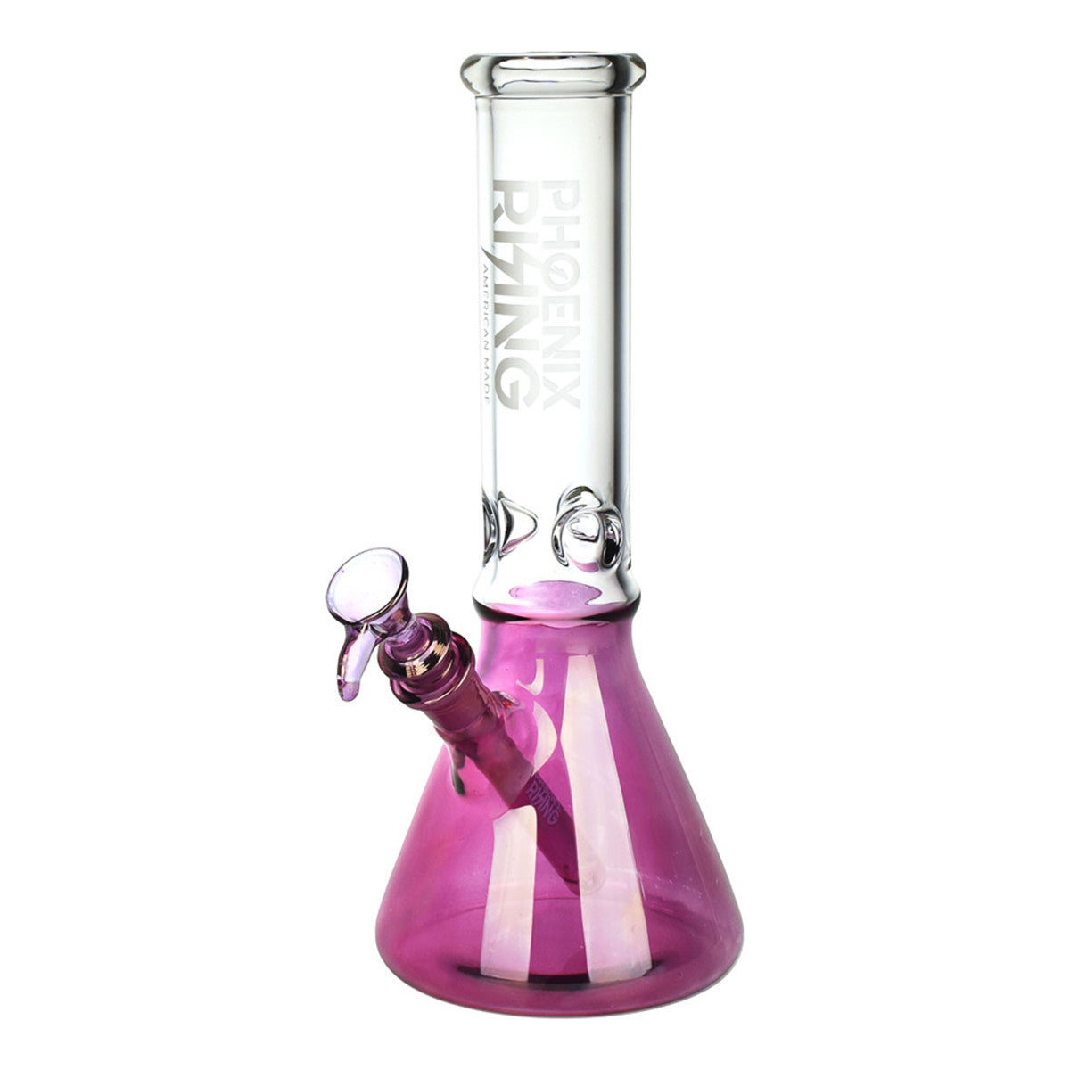 Phoenix Rising Metallic Bottom Beaker Water Pipe | 12"