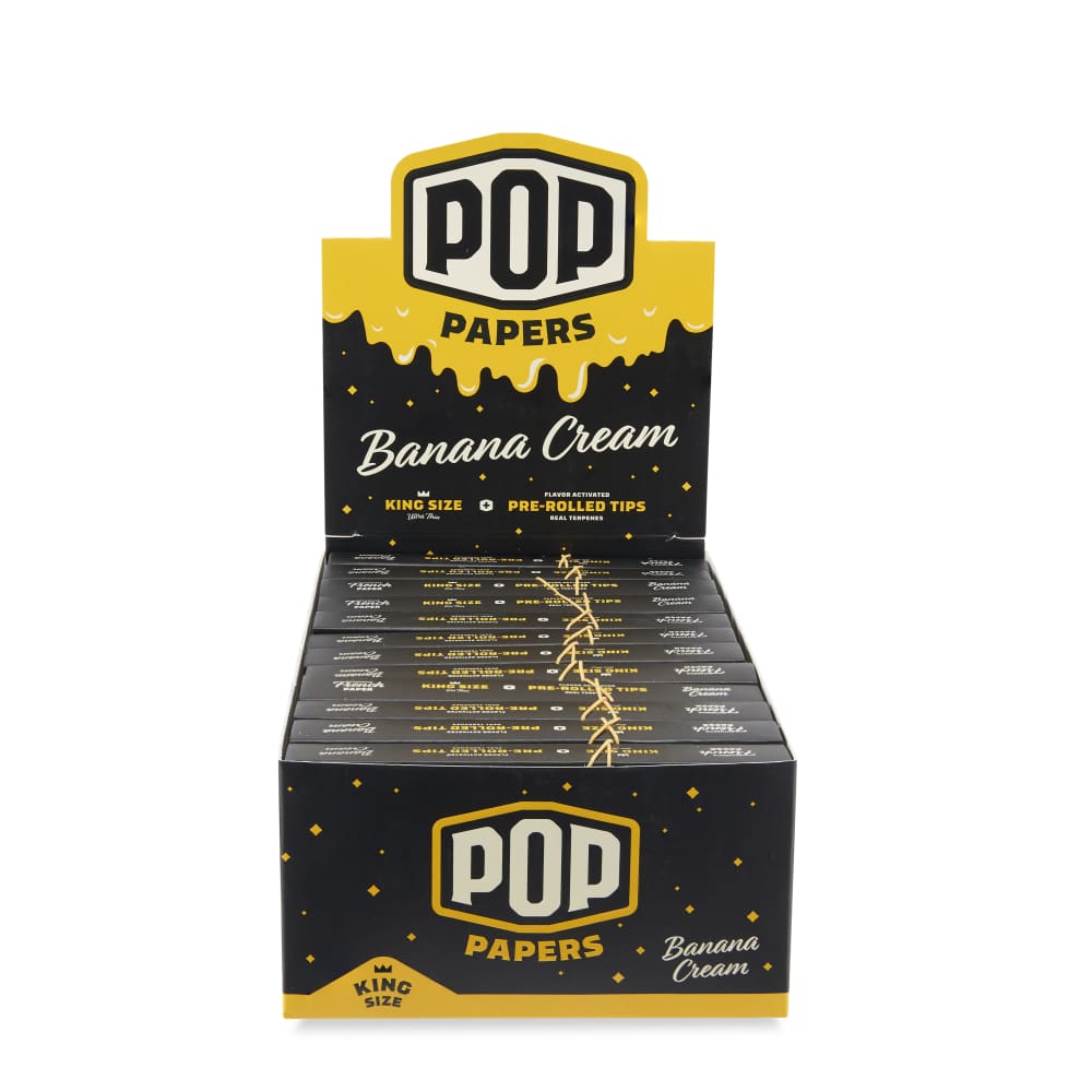 POP Rolling Papers w/ Flavor Filter Tips: Banana Cream