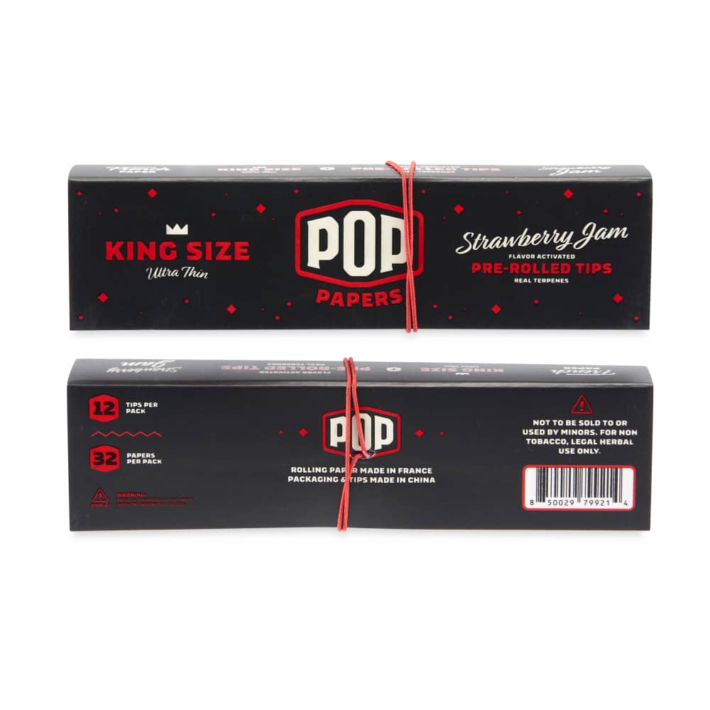 POP Rolling Papers w/ Flavor Filter Tips: Strawberry Jam