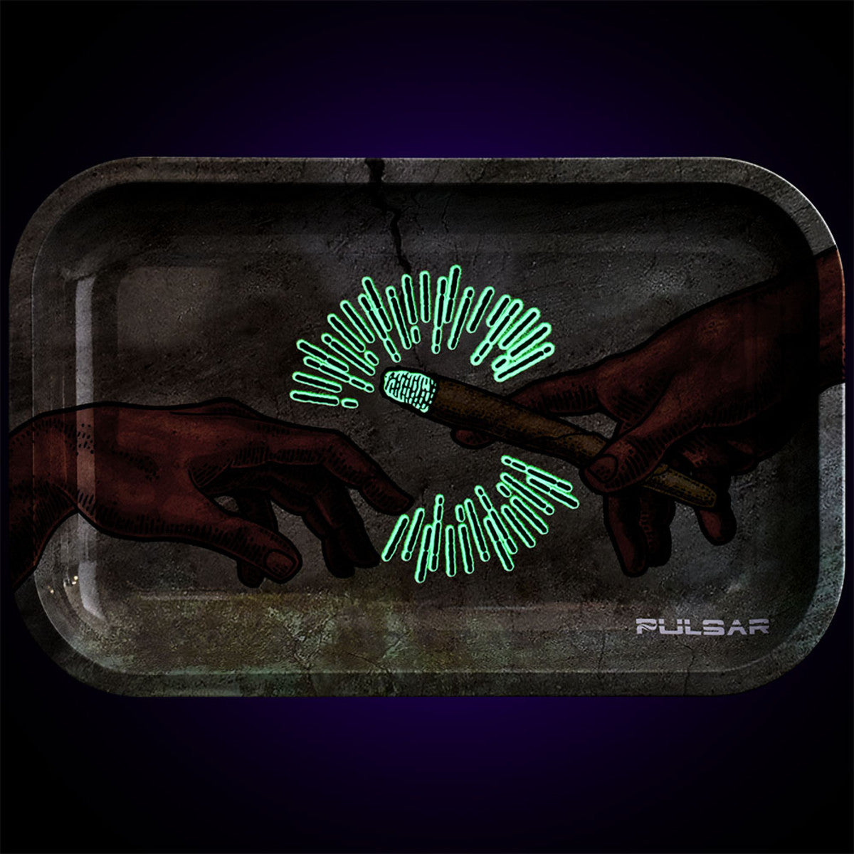 pulsar glow dark metal rolling tray creation of passage