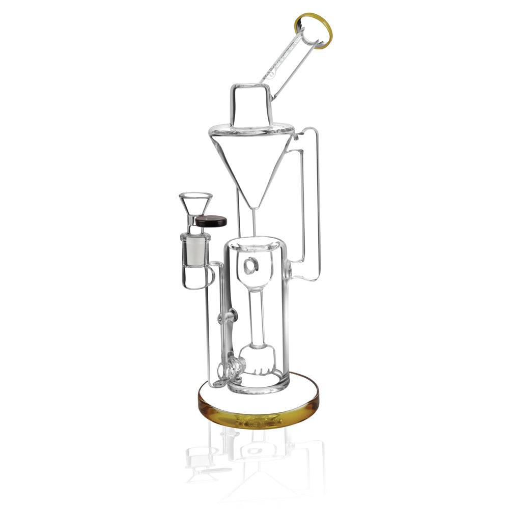 pulsar gravity recycler bong glass dab rig amber