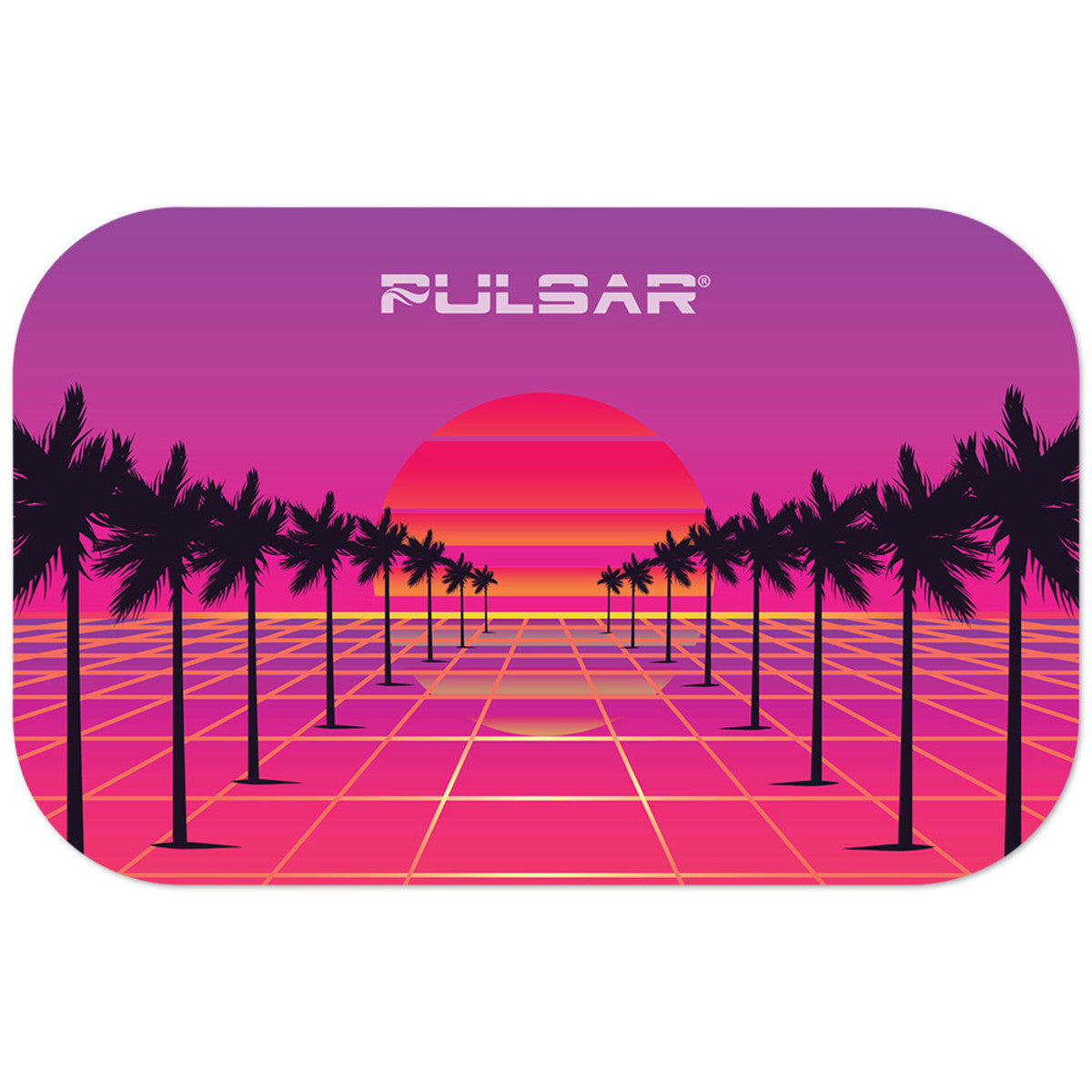 pulsar magnetic rolling tray lid 84 sunset orange pink