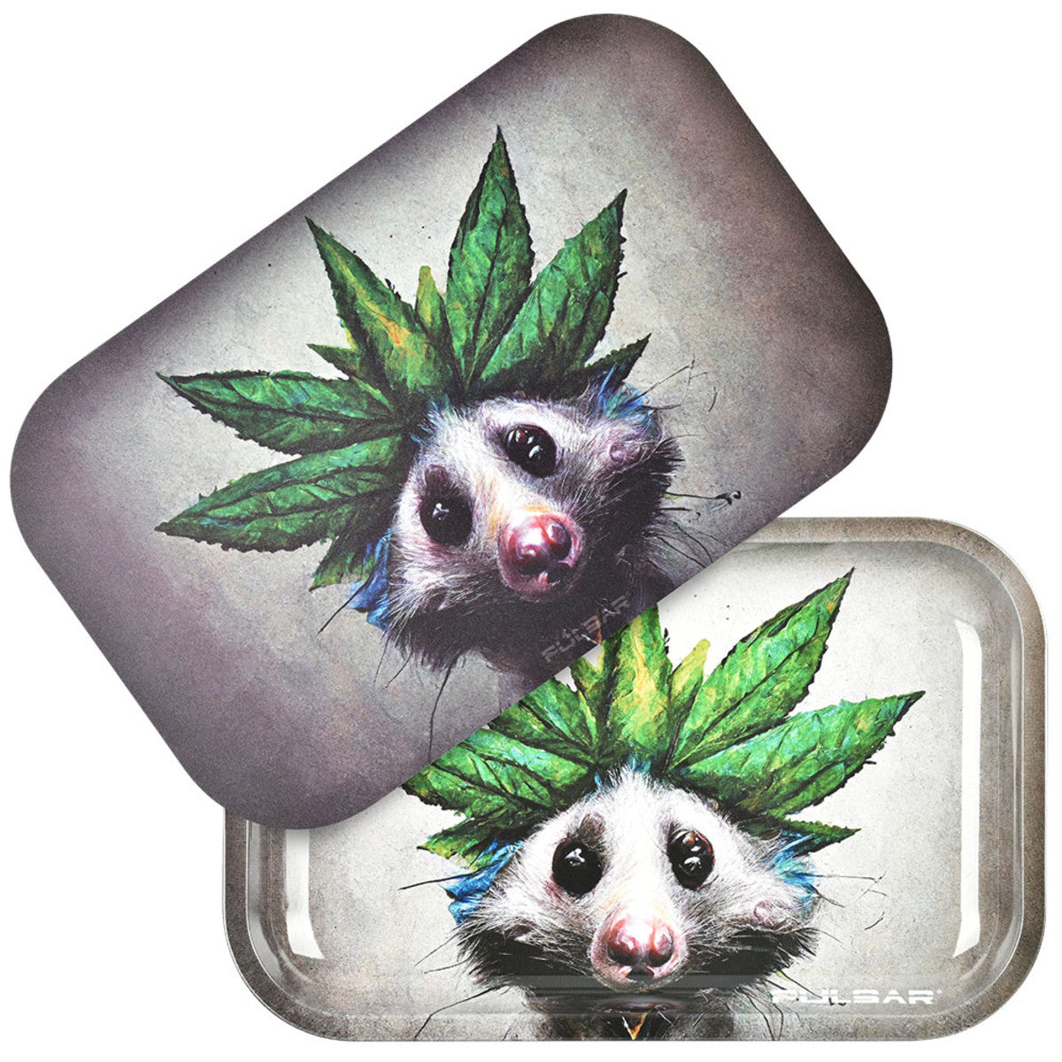 Pulsar Metal Rolling Tray Lid Set Opotsum Opossum