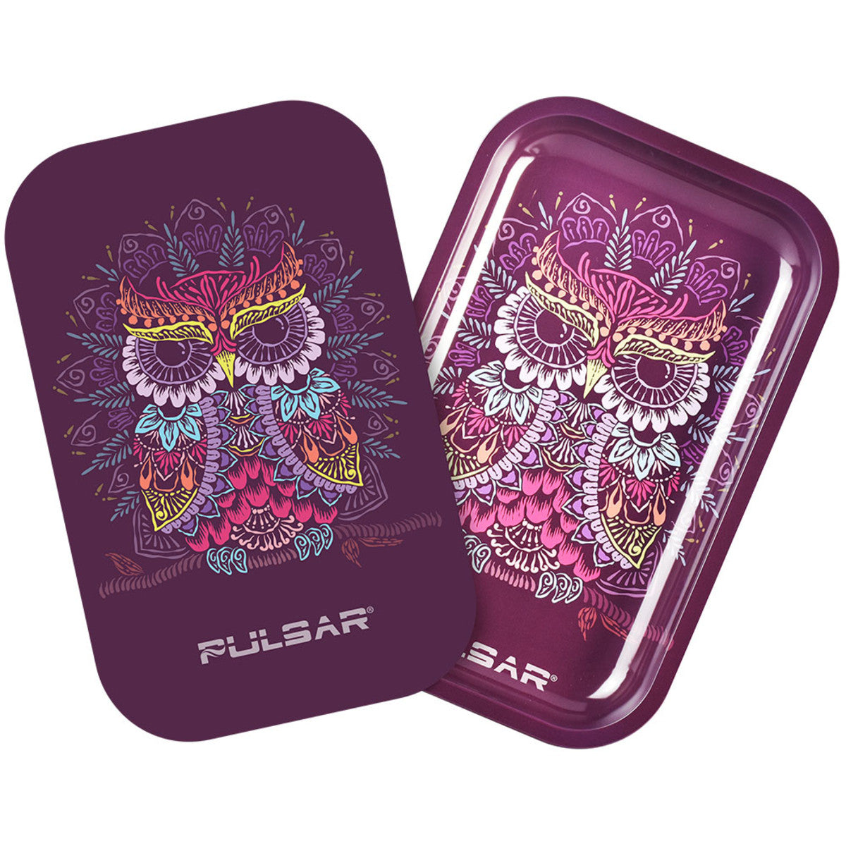 Pulsar Rolling Tray Set | Owl Mandala