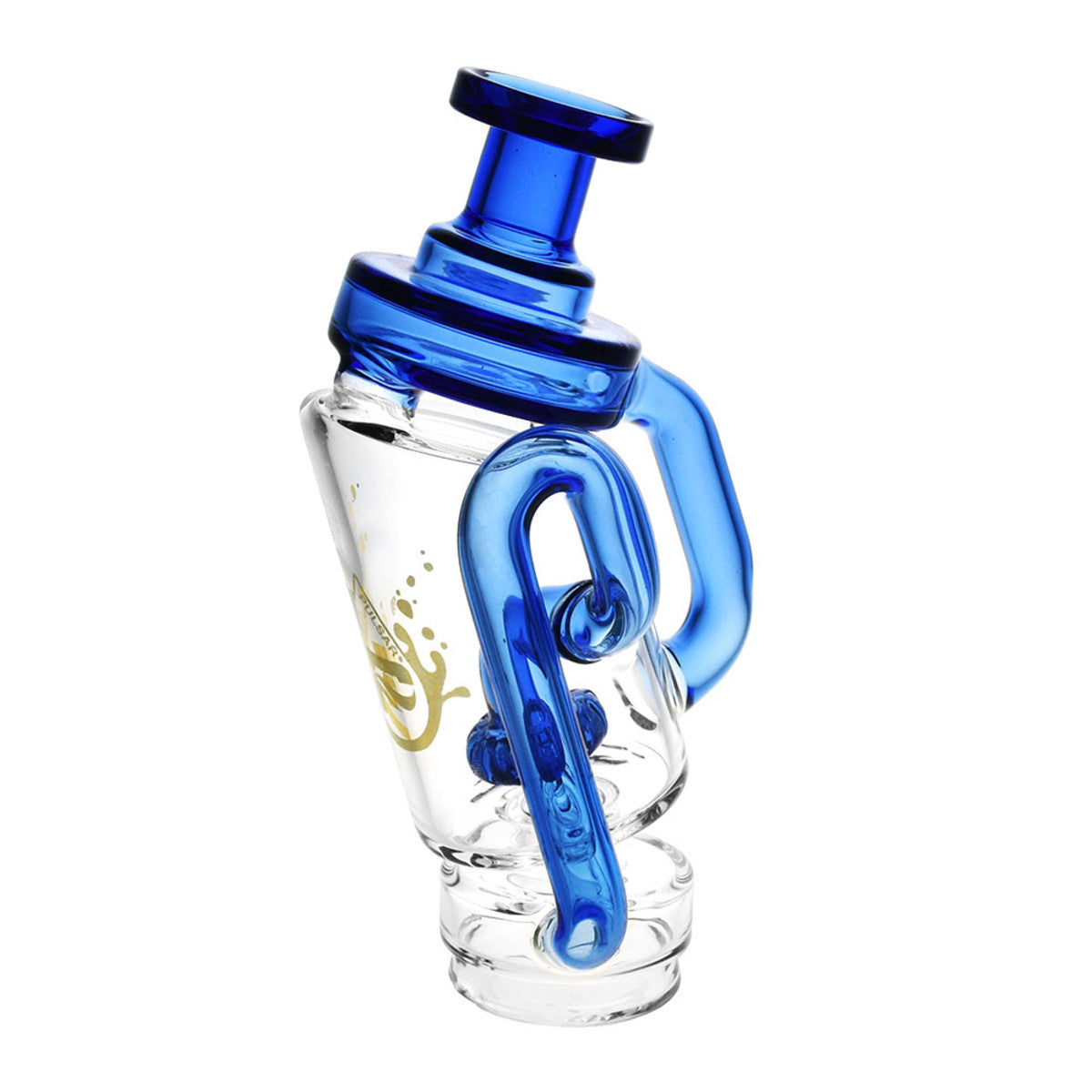 pulsar puffco peak pro recycler attachment glass blue