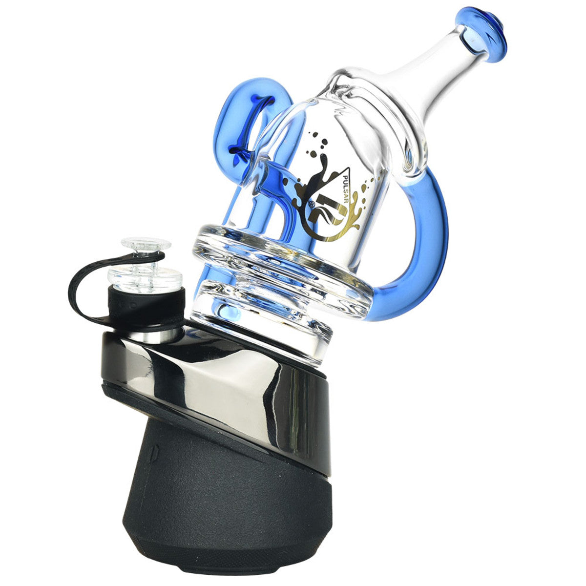 Pulsar Puffco Peak Pro Recycler Attachment Glass Top Dome Perc Blue