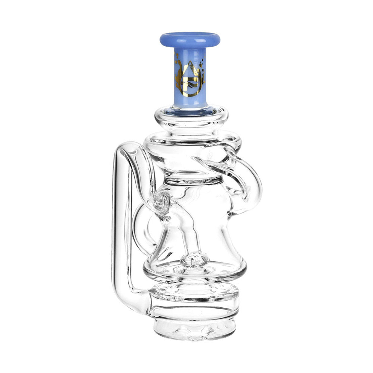 pulsar puffco peak pro recycler glass top blue