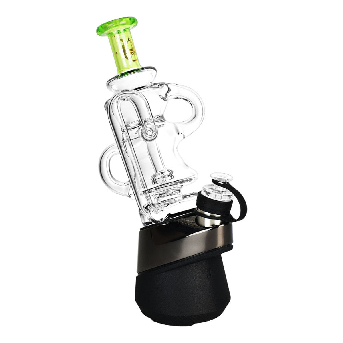 pulsar puffco peak pro recycler glass top green