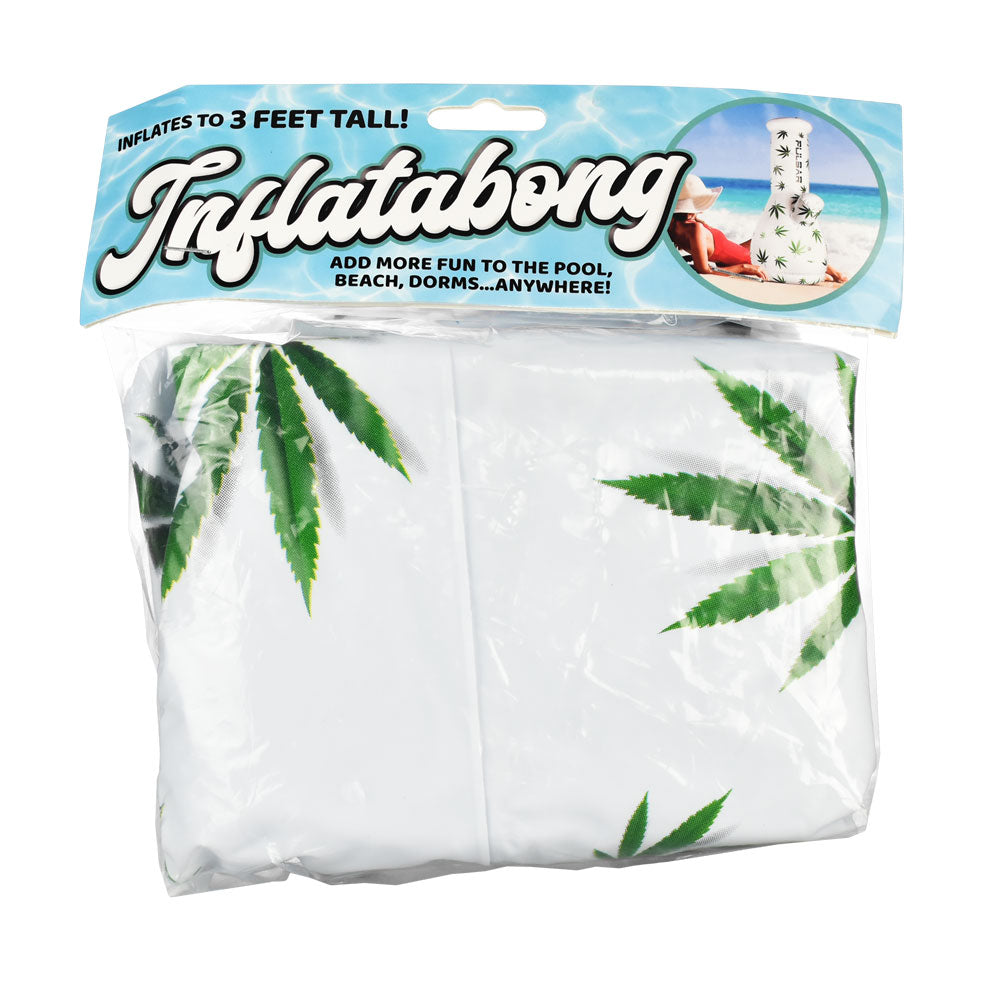 pulsar water pipe inflatable hemp leaf white green packaging