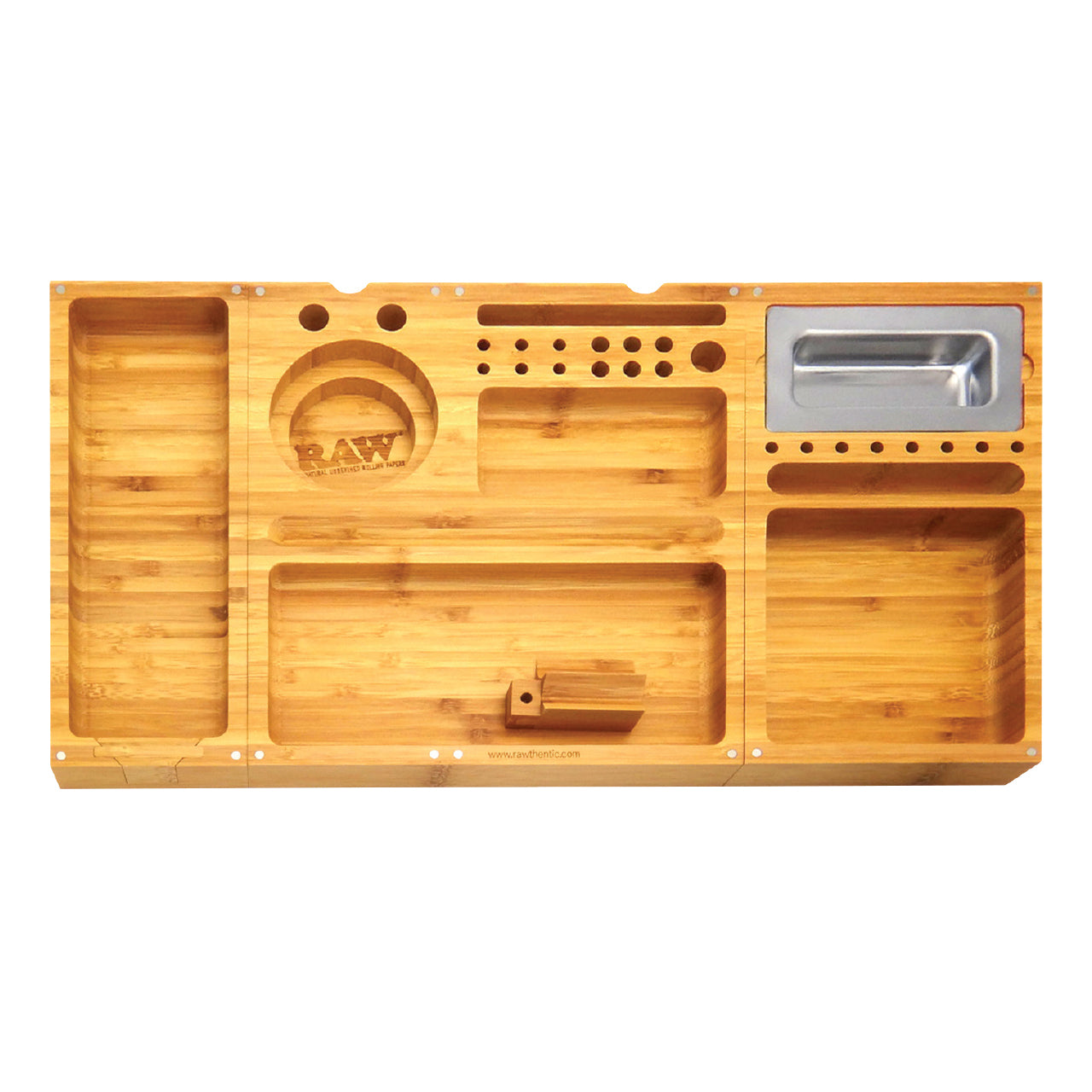 raw bamboo rolling tray triple flip