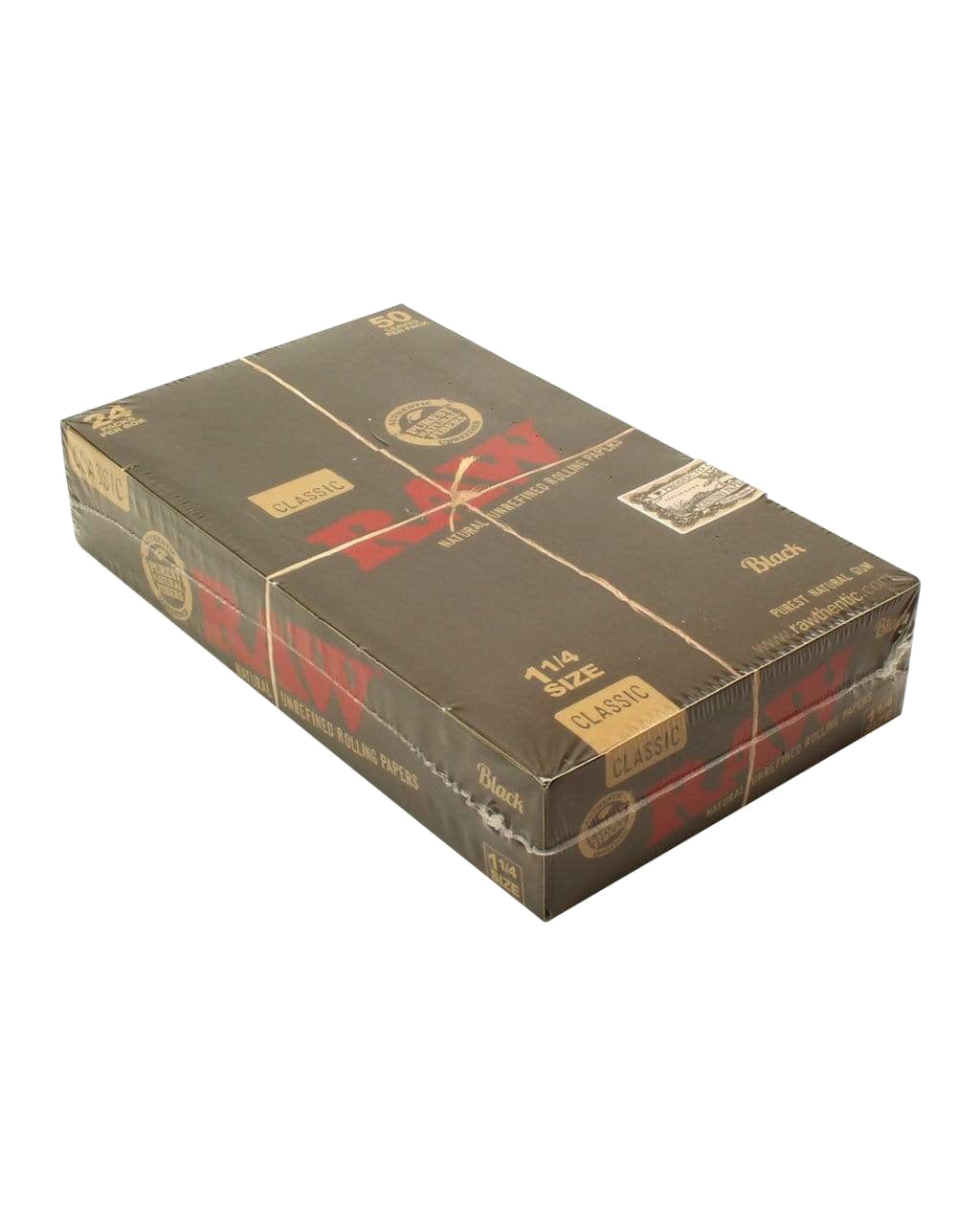 raw black classic rolling papers display box